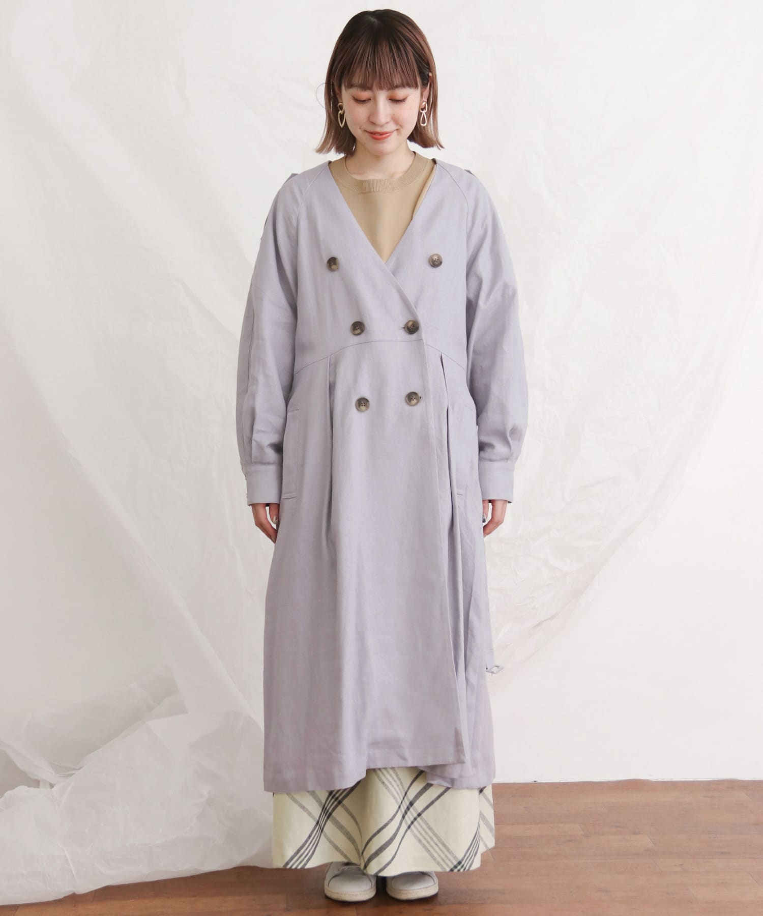 トレンチドレスコート∴ LAVENDER one