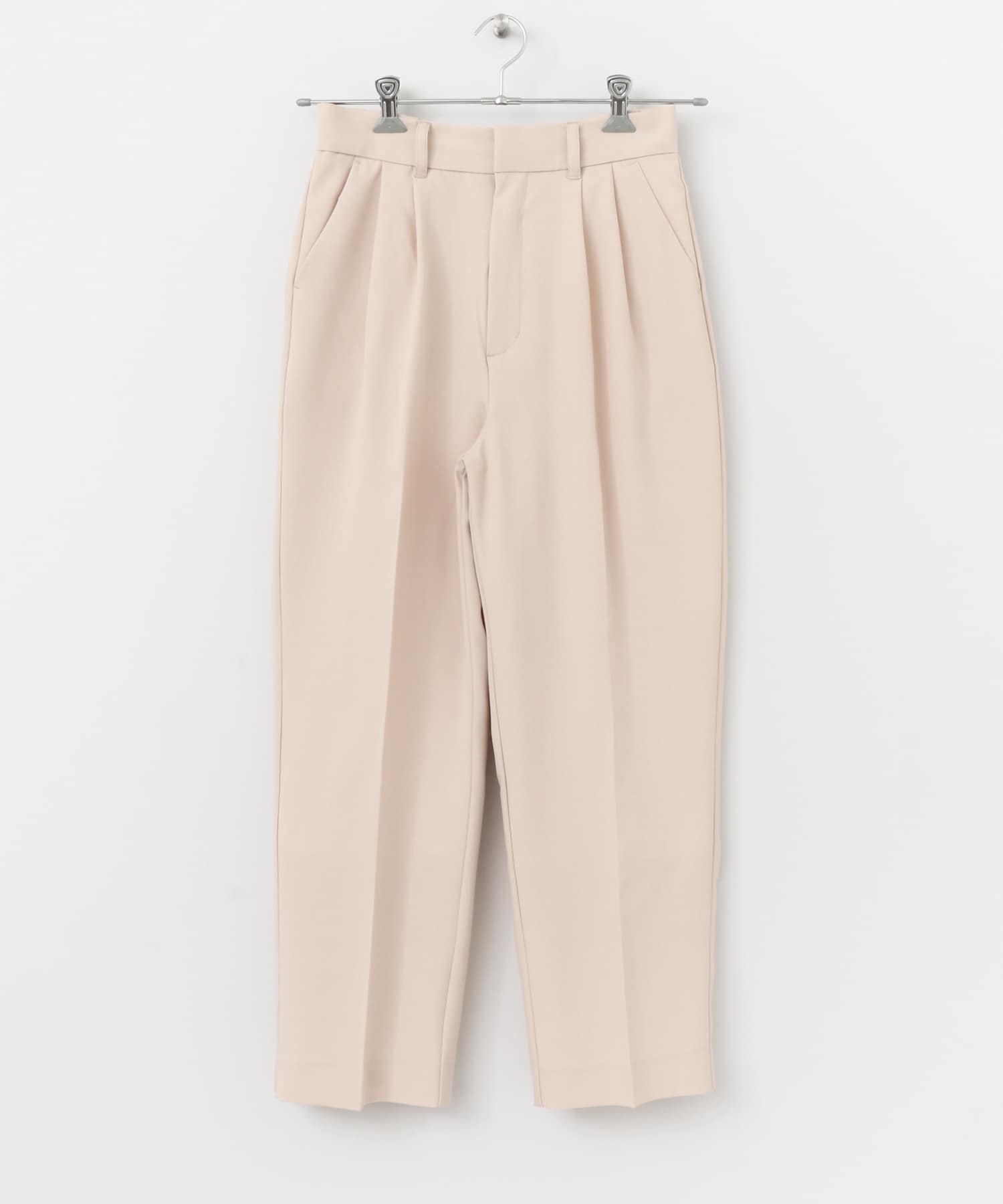 タックテーパードパンツ BEIGE one