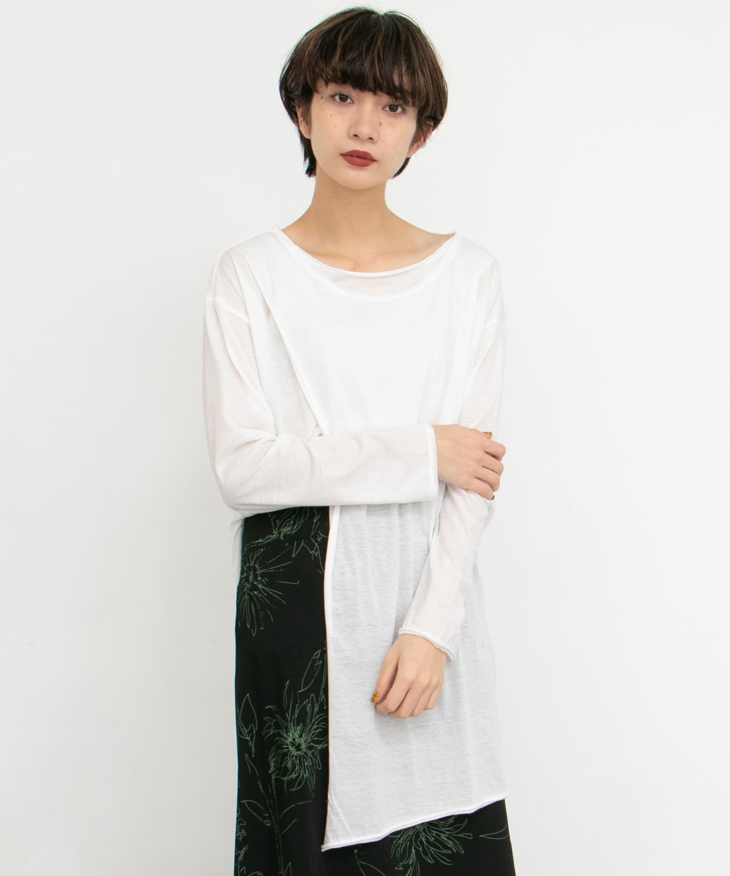 身長：159cm サイズ：one