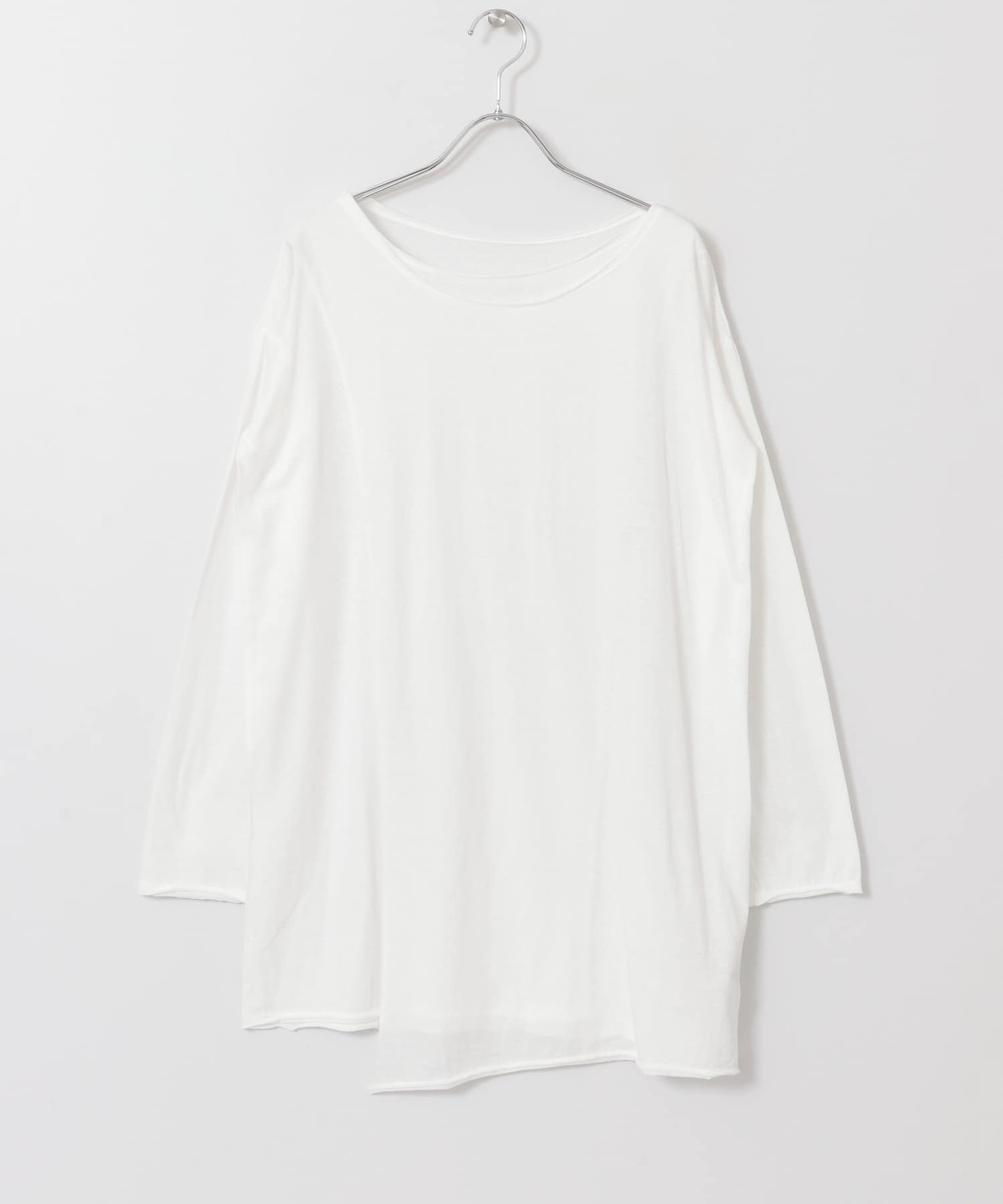 ラップロングカットソー∴ WHITE one