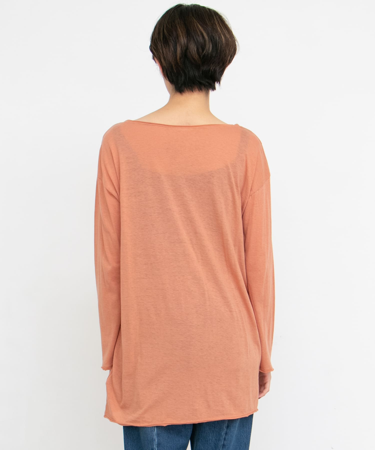 ラップロングカットソー∴ PEACH one