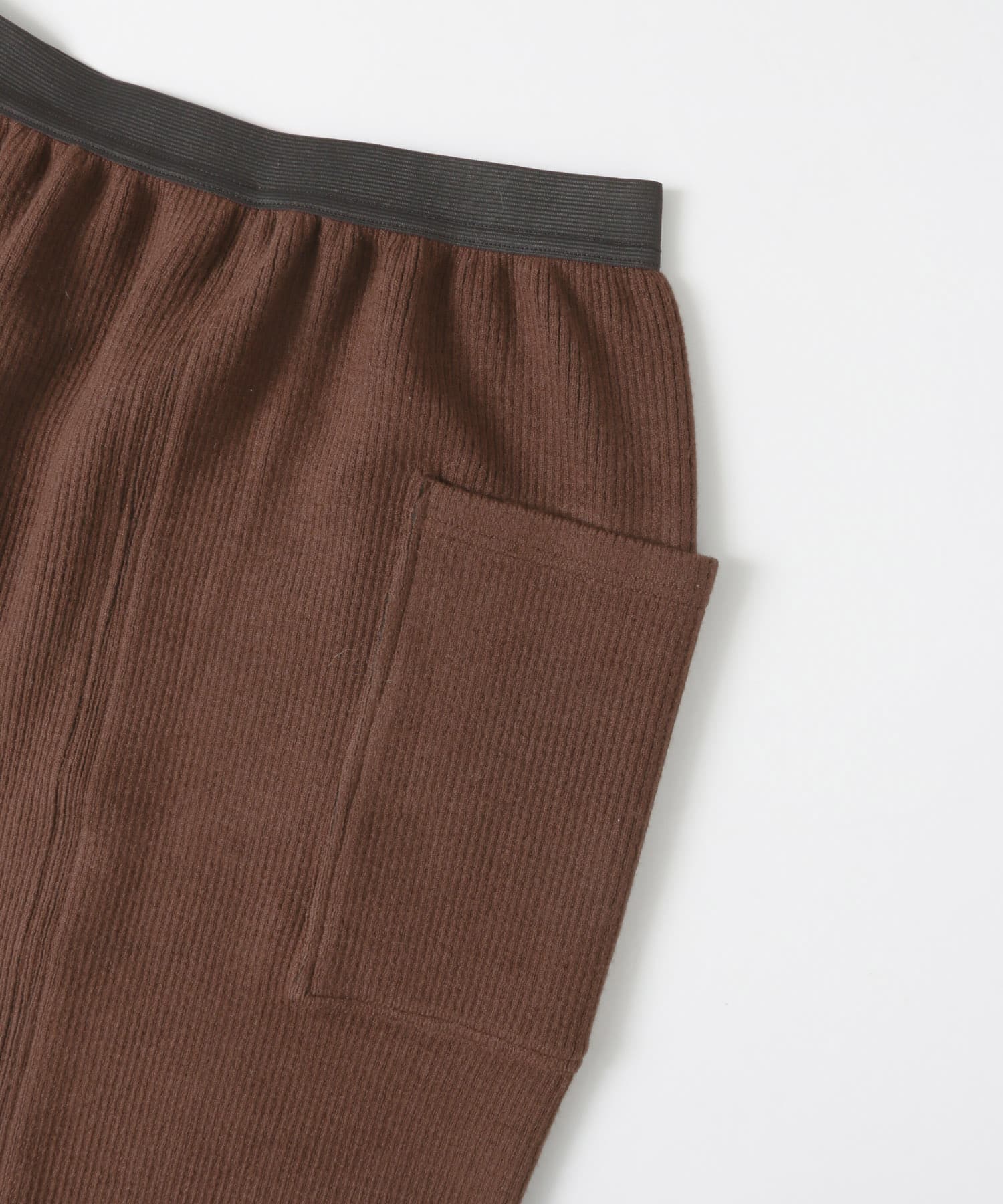 サイドポケットリブタイトスカート BROWN one