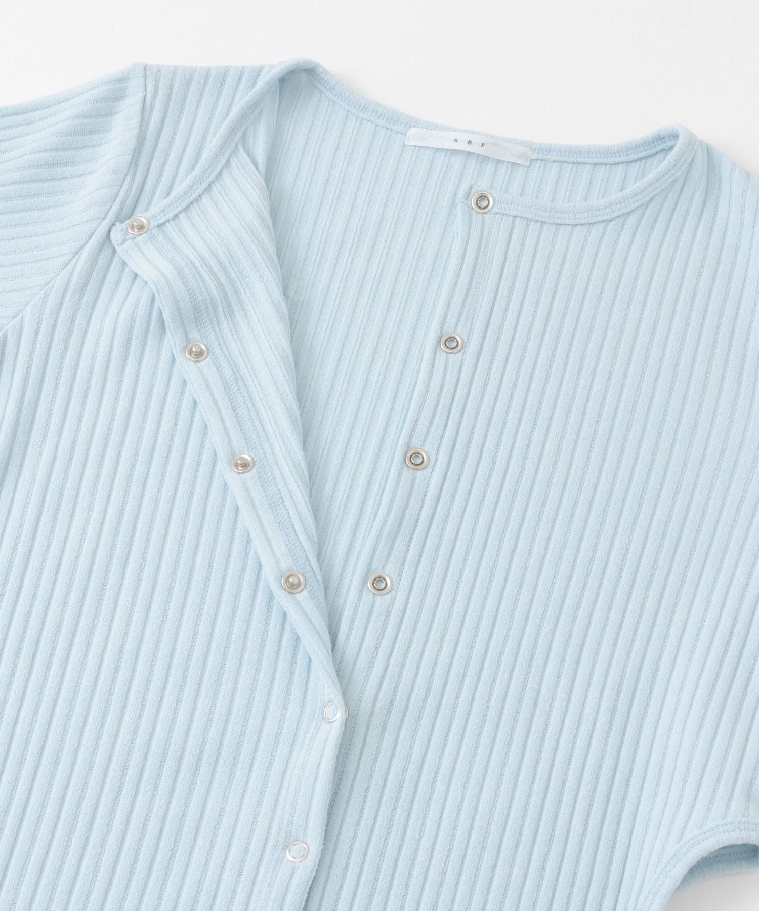 サイドカットアウトリブトップス L.BLUE one