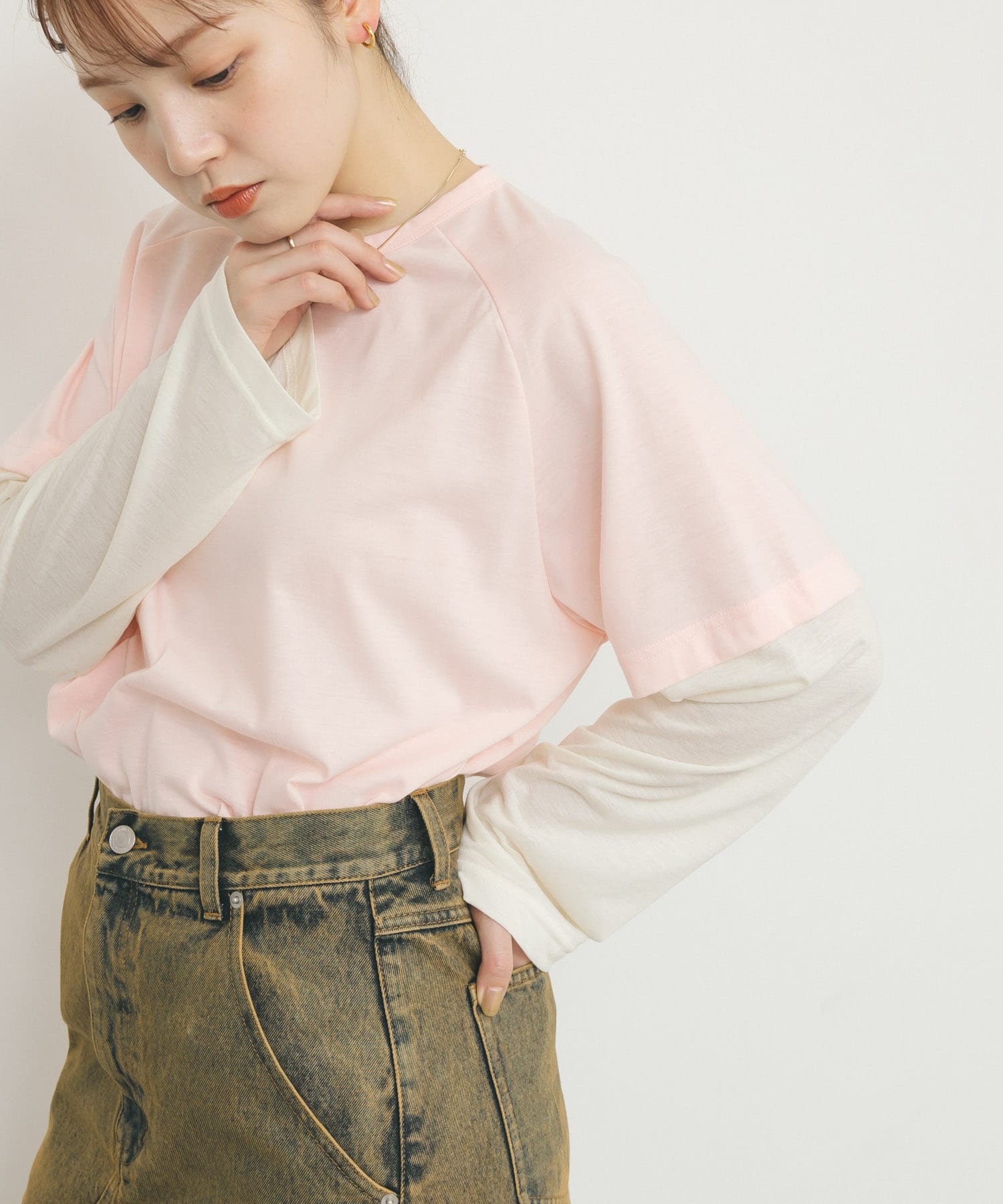 シアースイッチングラグランTEE