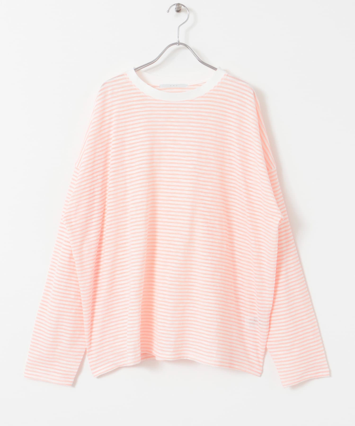 シアーボーダールーズカットソー SALMONPINK one