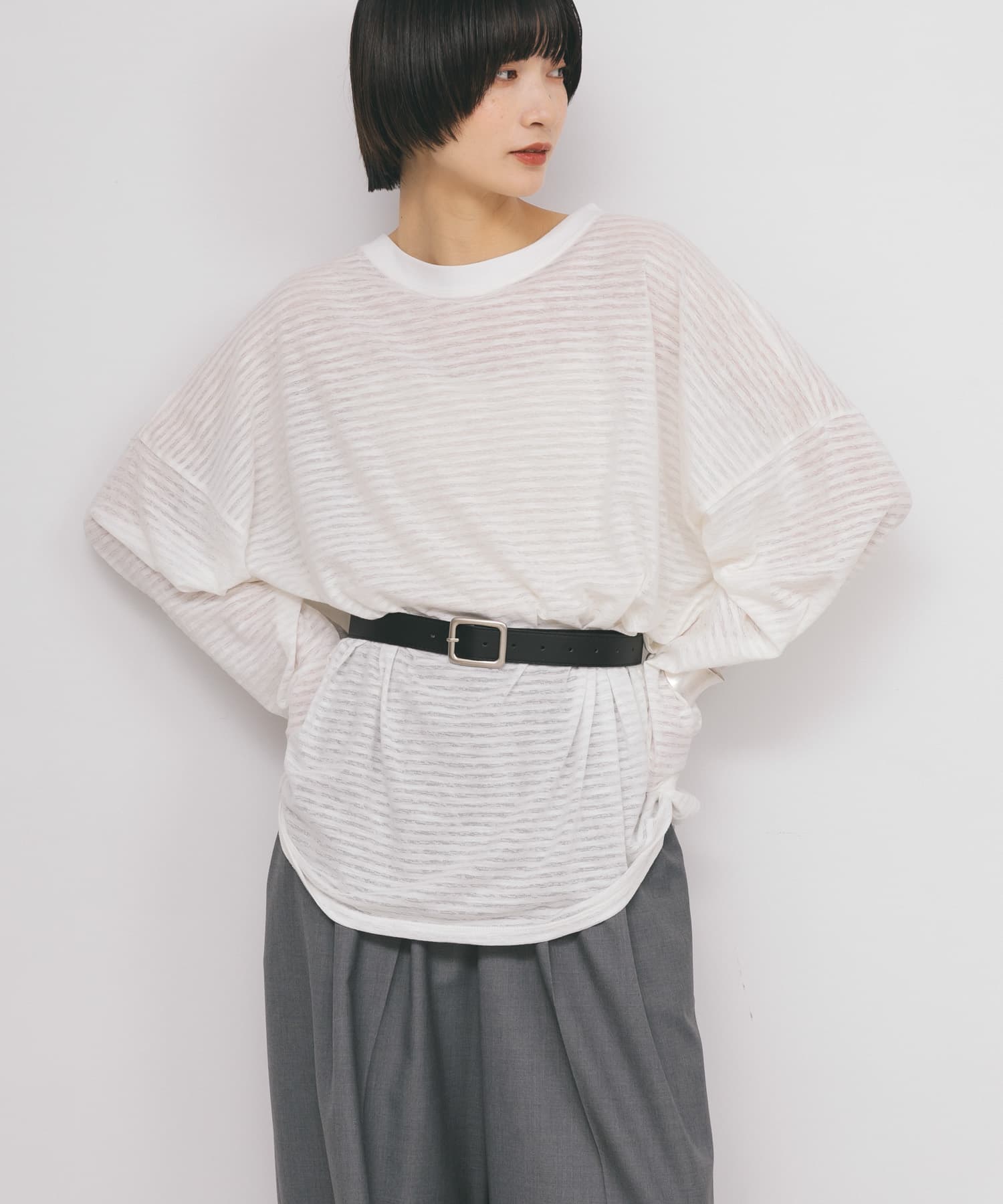 身長：159cm サイズ：one