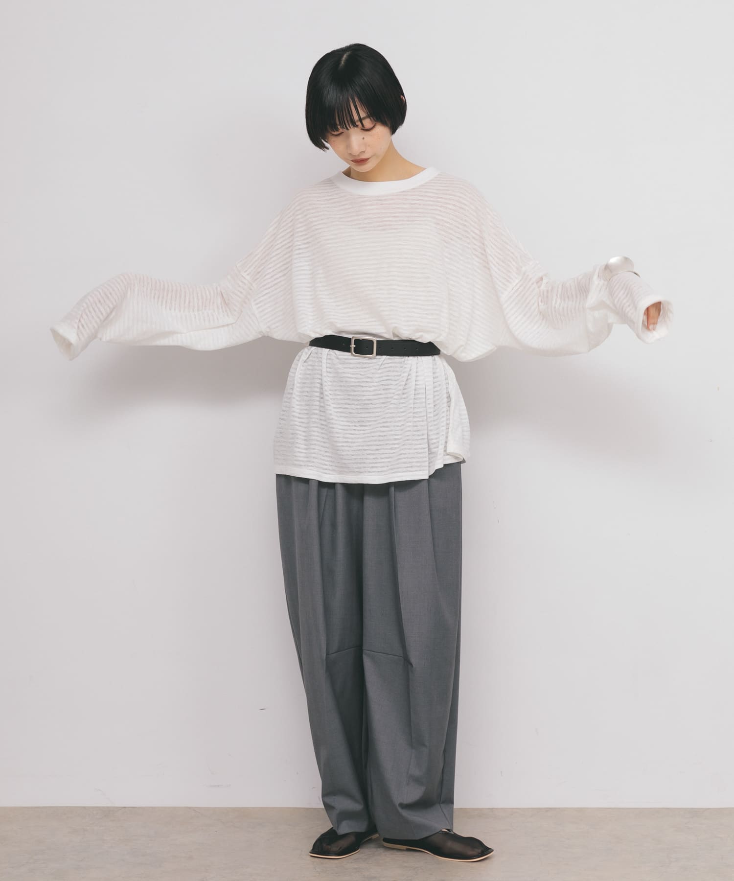 身長：159cm サイズ：one