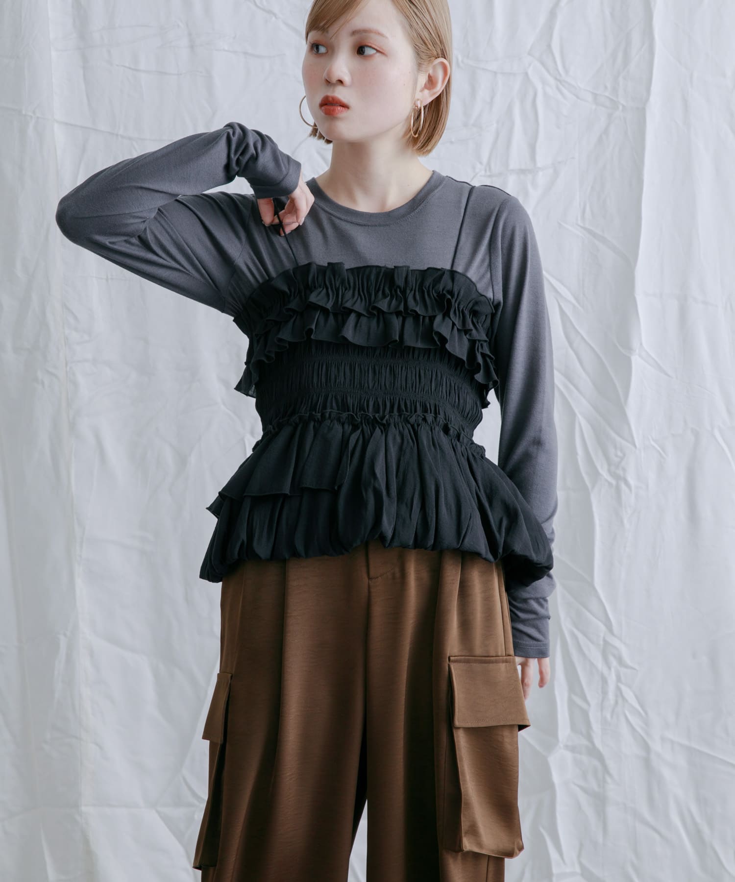 身長：153cm サイズ：one