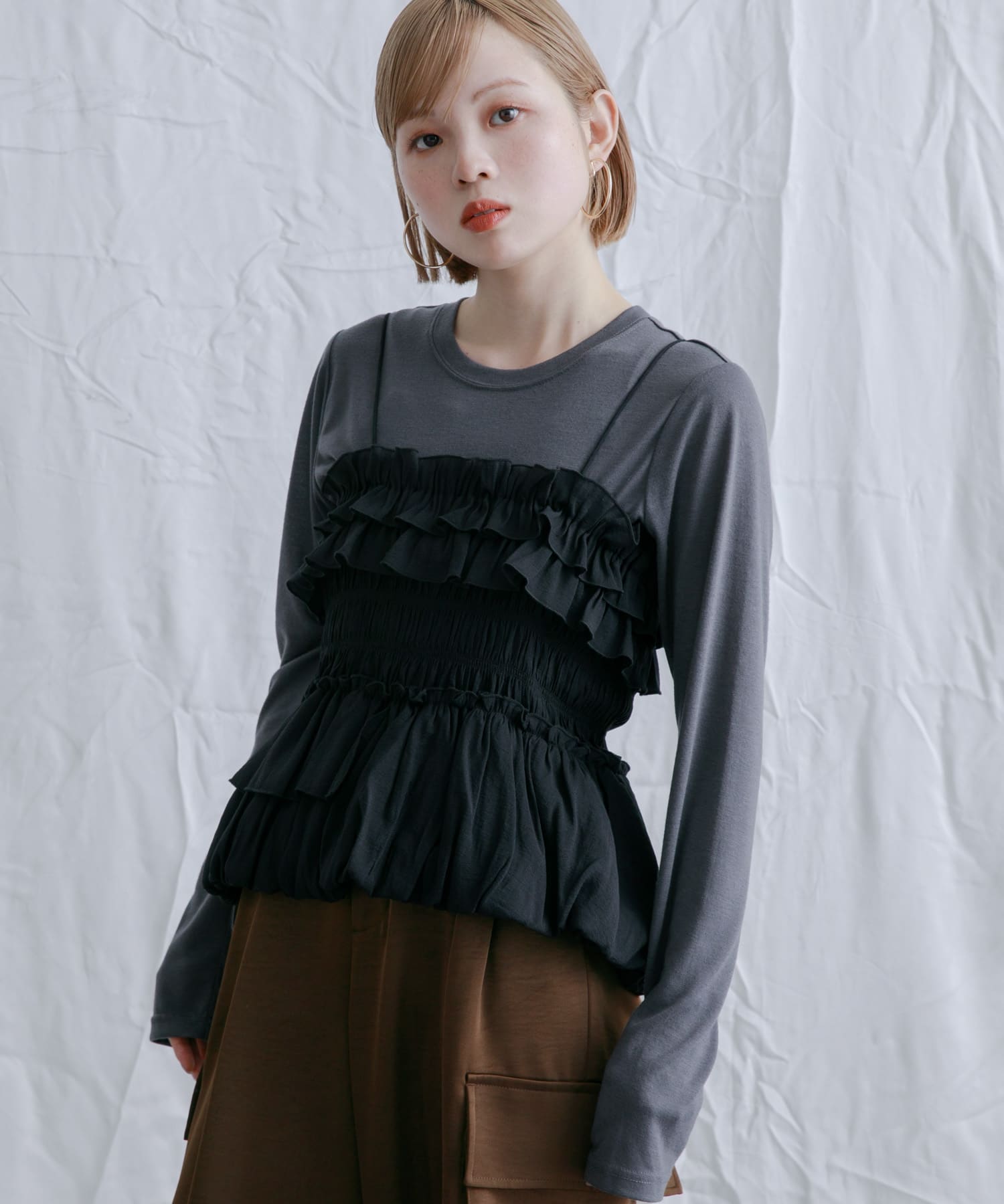 身長：153cm サイズ：one