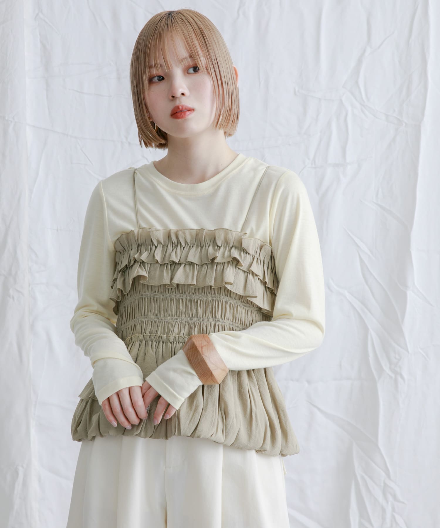 身長：153cm サイズ：one