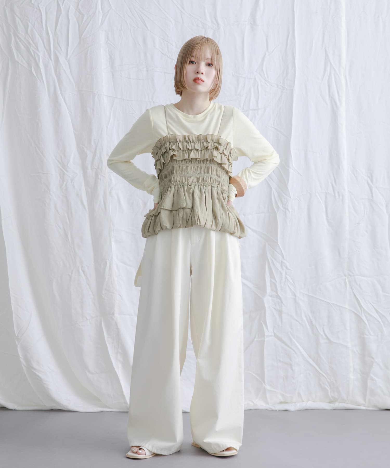 身長：153cm サイズ：one
