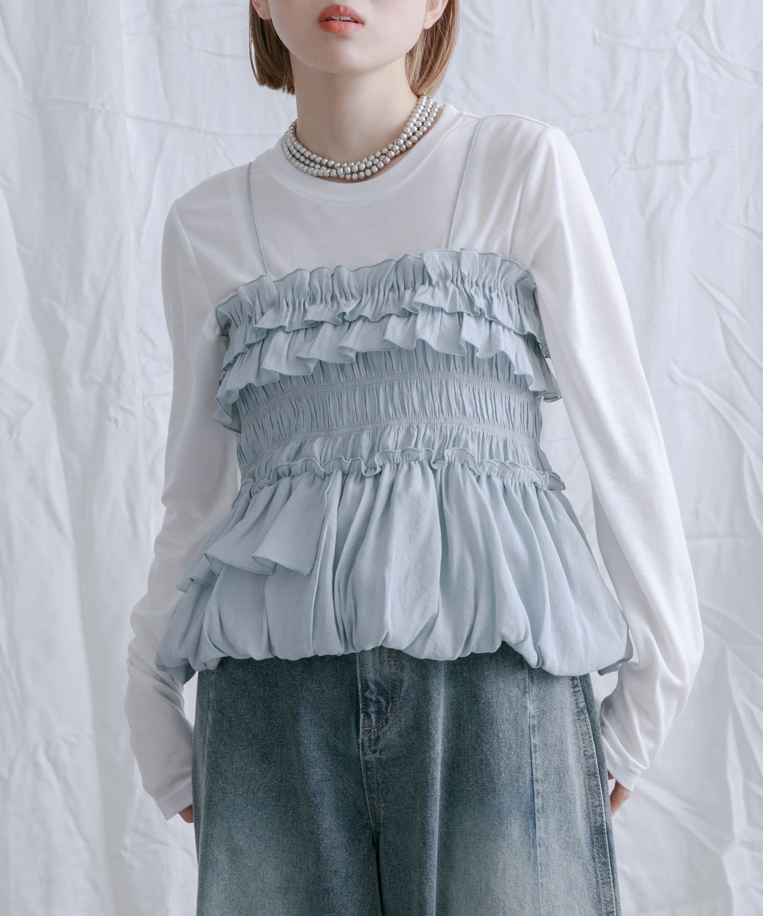 身長：153cm サイズ：one