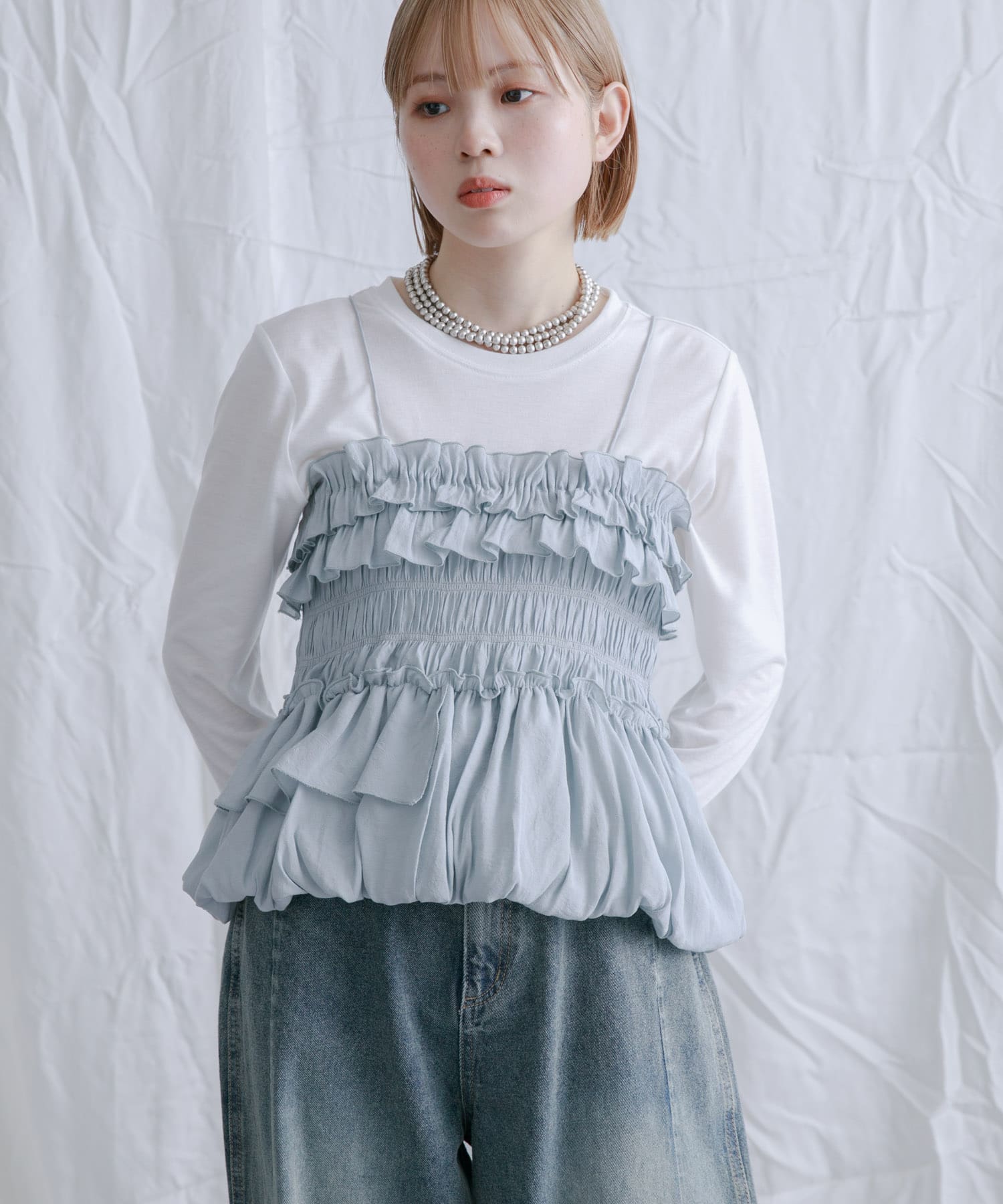 身長：153cm サイズ：one