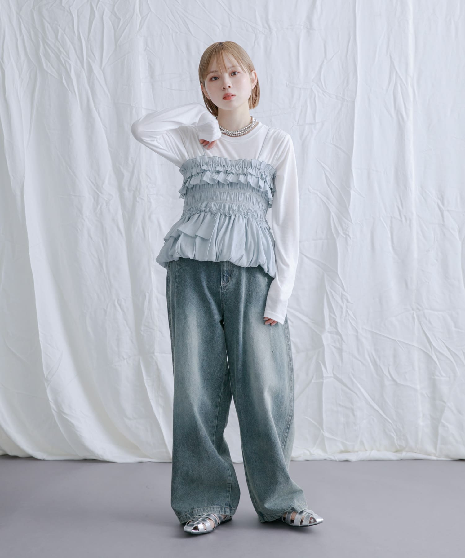 身長：153cm サイズ：one