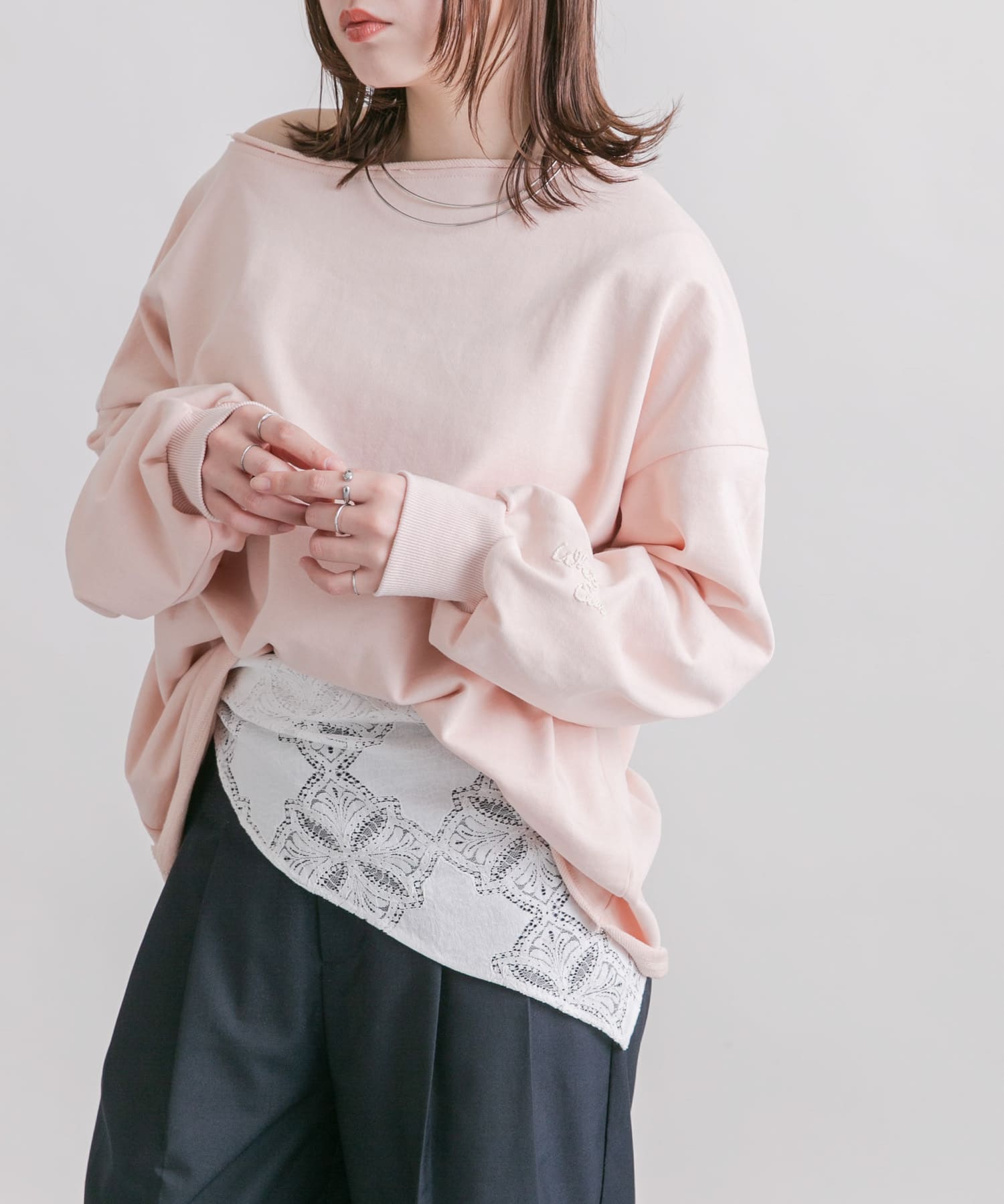 身長：160cm サイズ：one