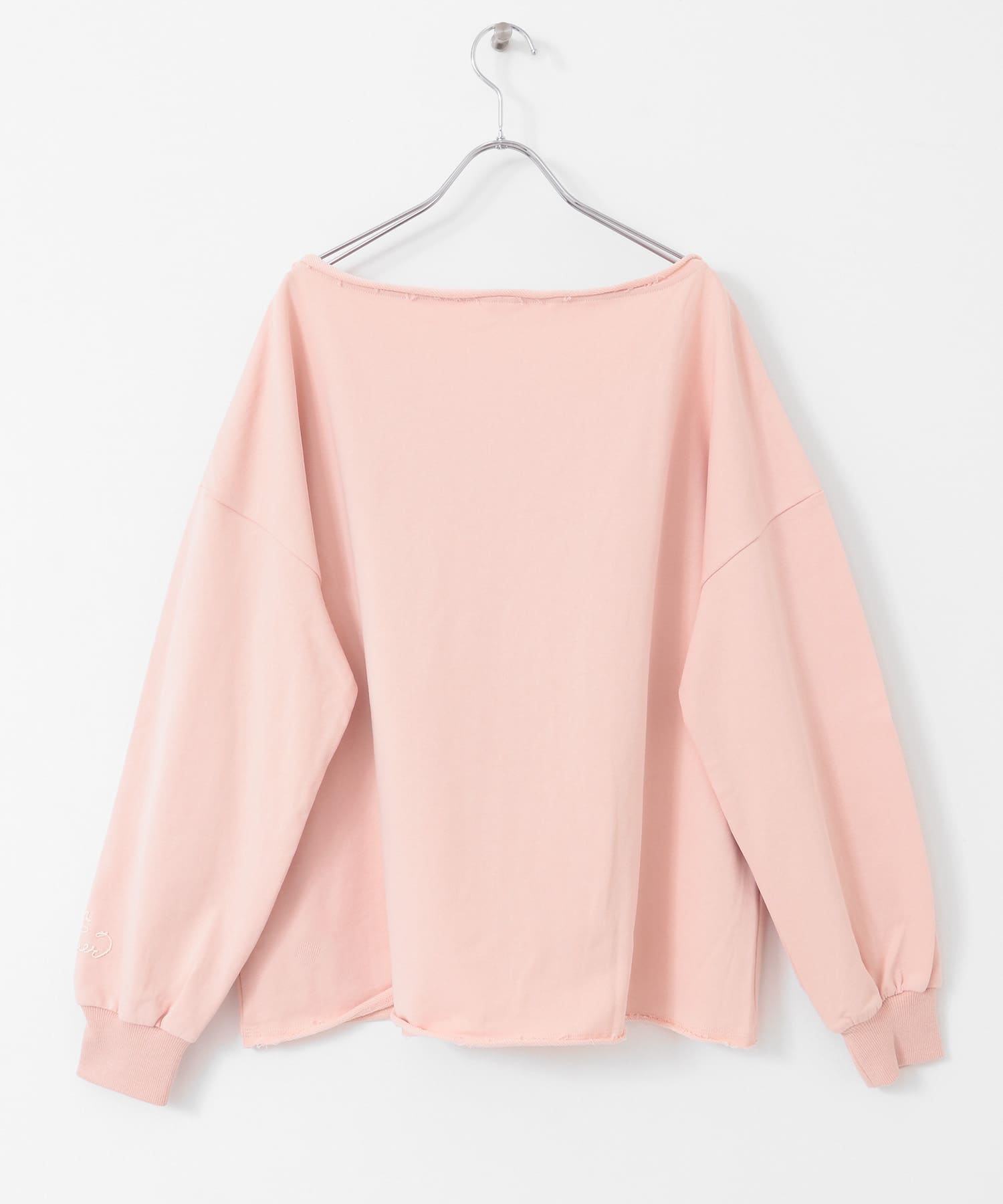 オフショルダーロゴスウェット PINK one