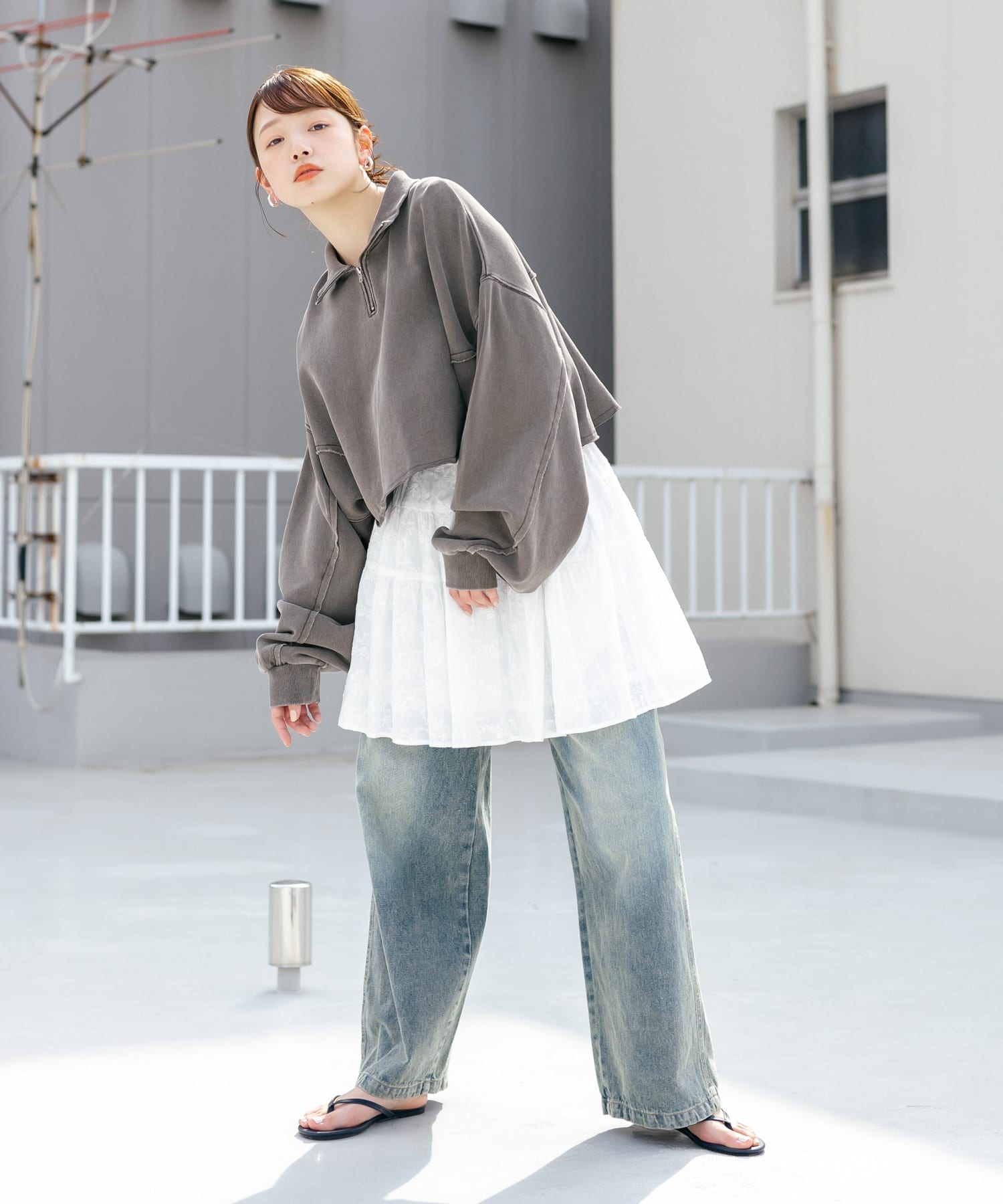身長：160cm サイズ：one