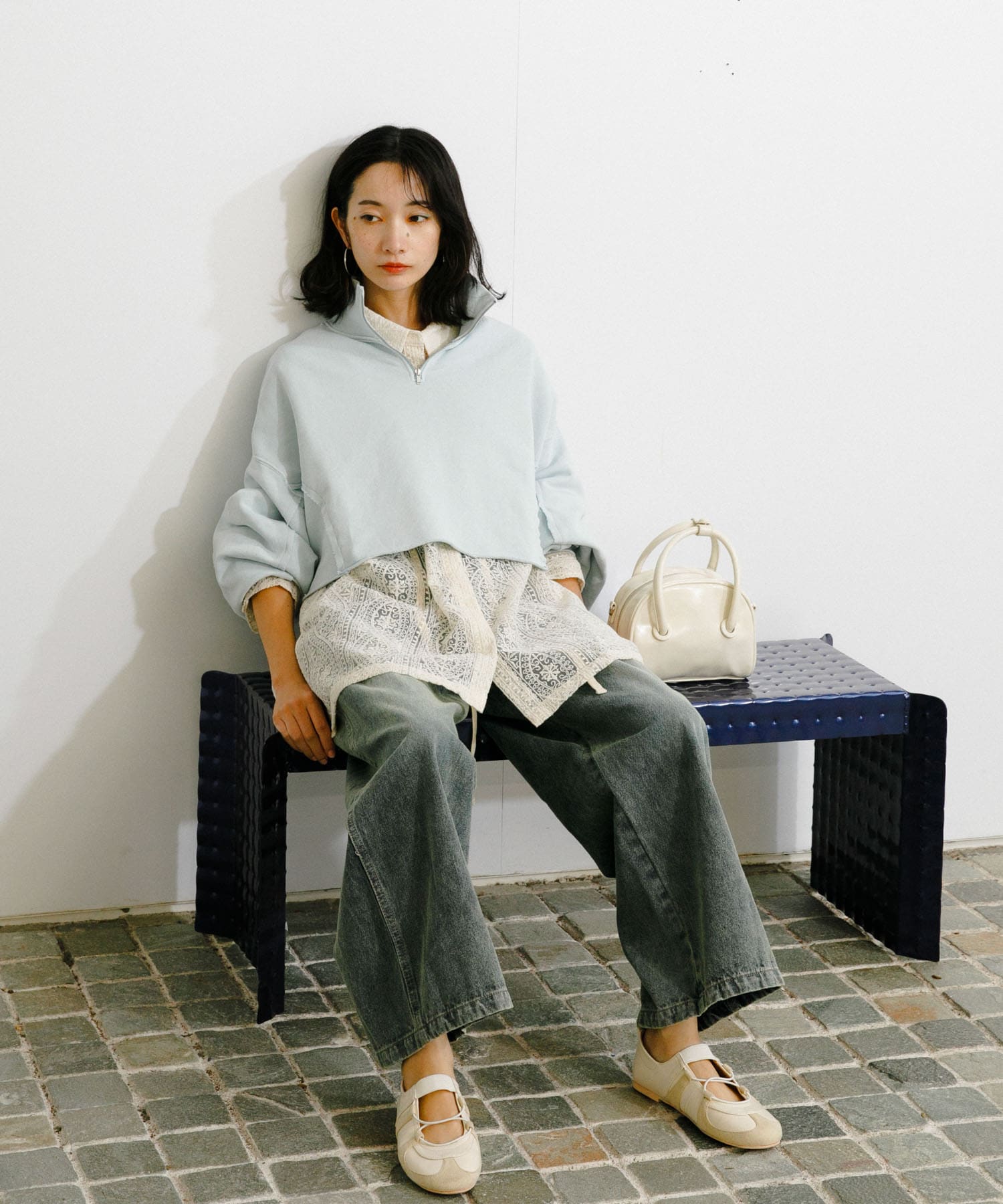 身長：159cm サイズ：one