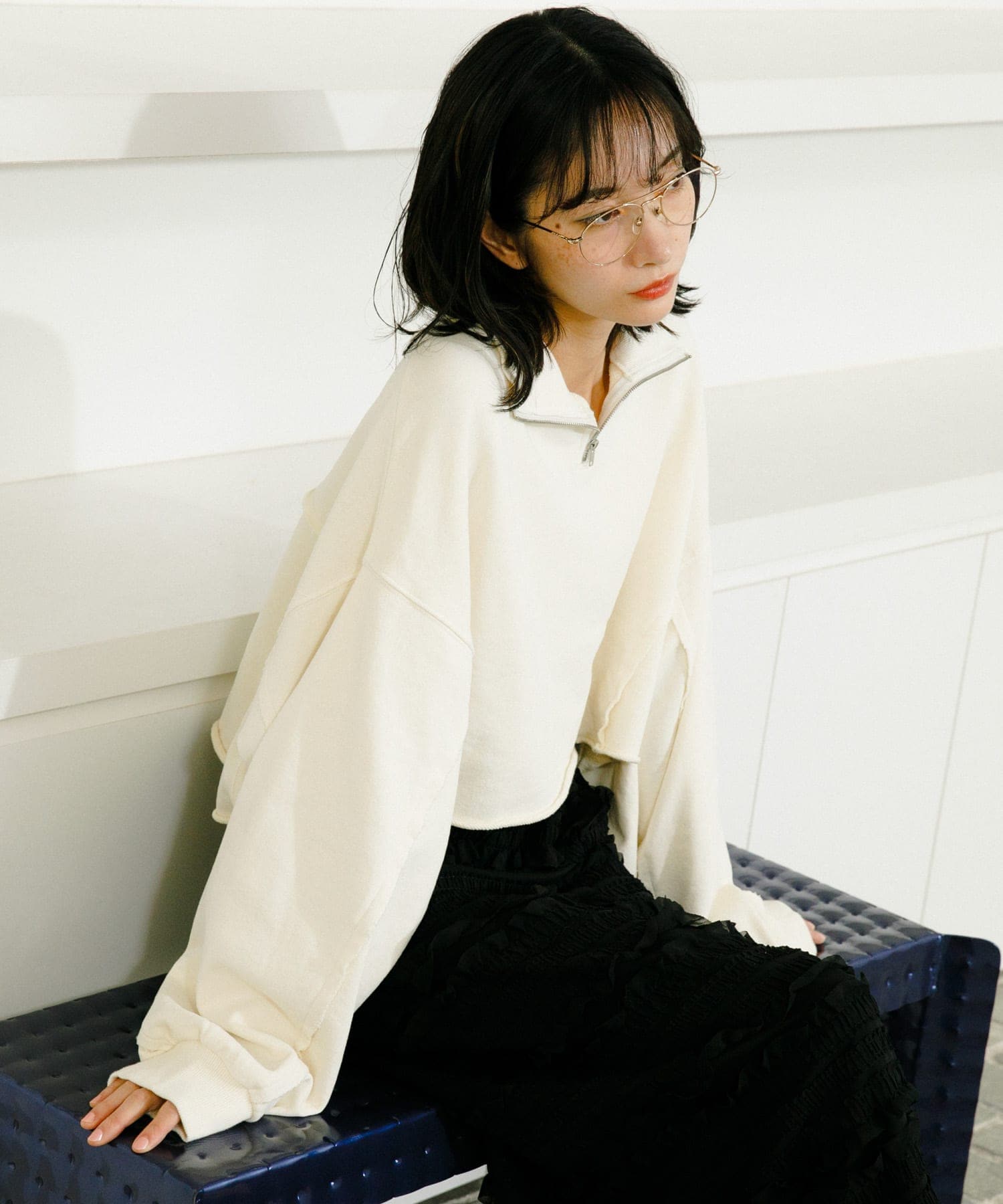 身長：159cm サイズ：one