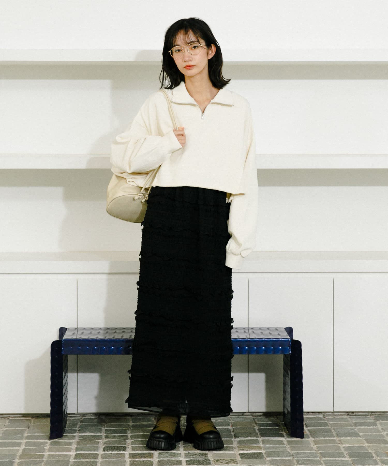 身長：159cm サイズ：one