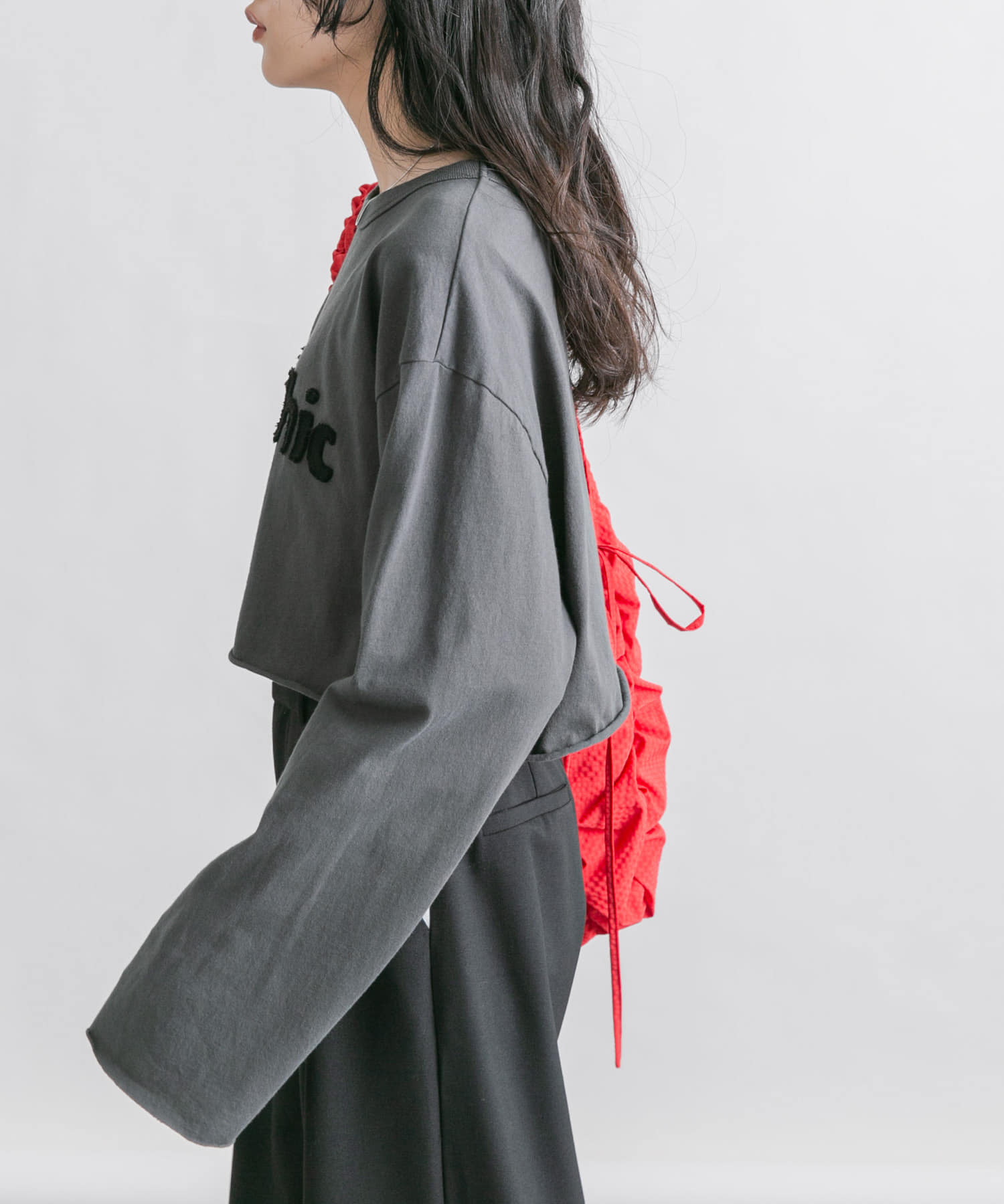 身長：160cm サイズ：one