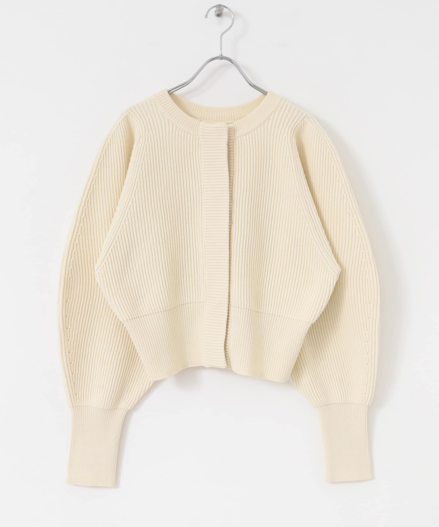 フォルムニットカーディガン IVORY one