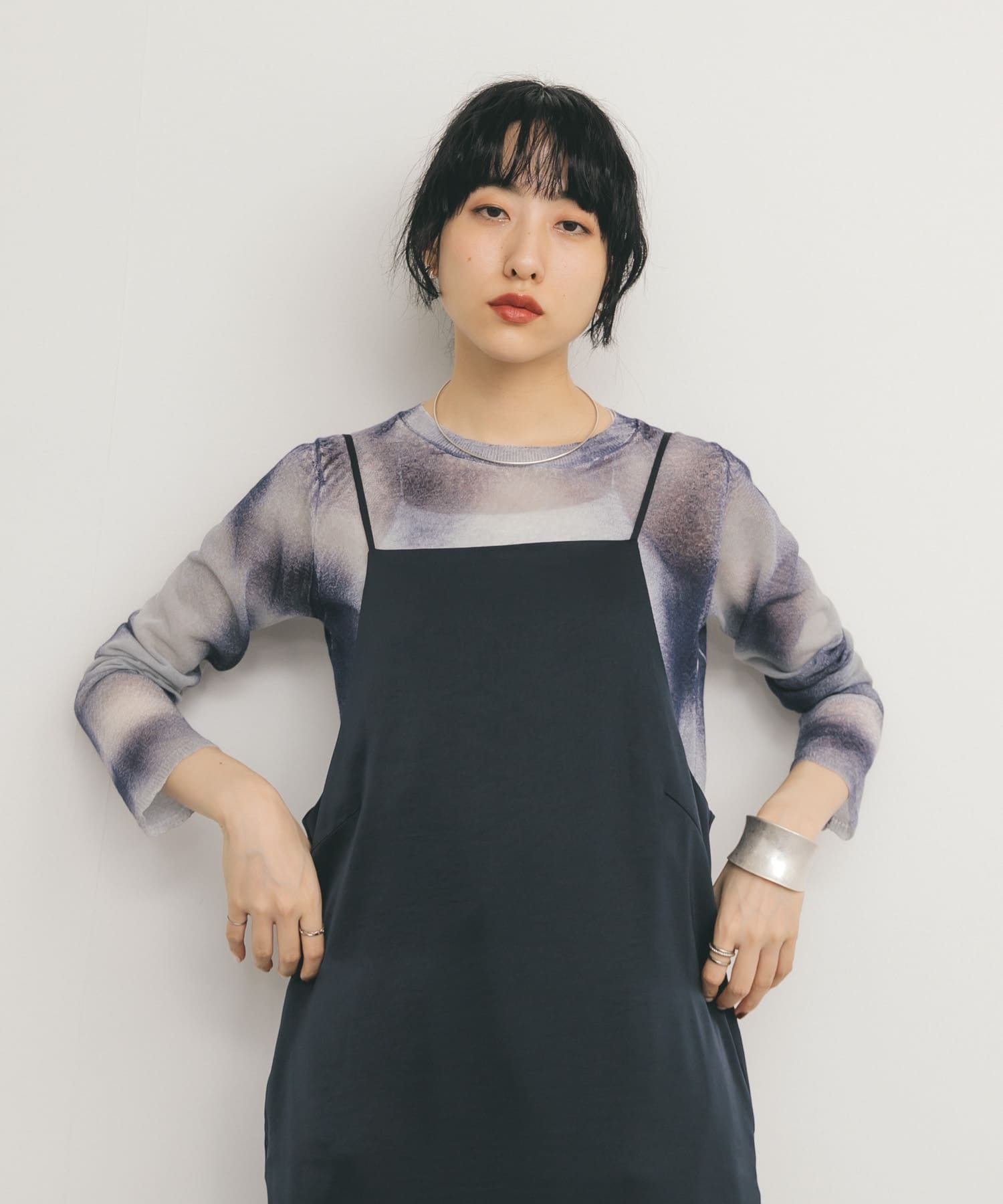 身長：160cm サイズ：one