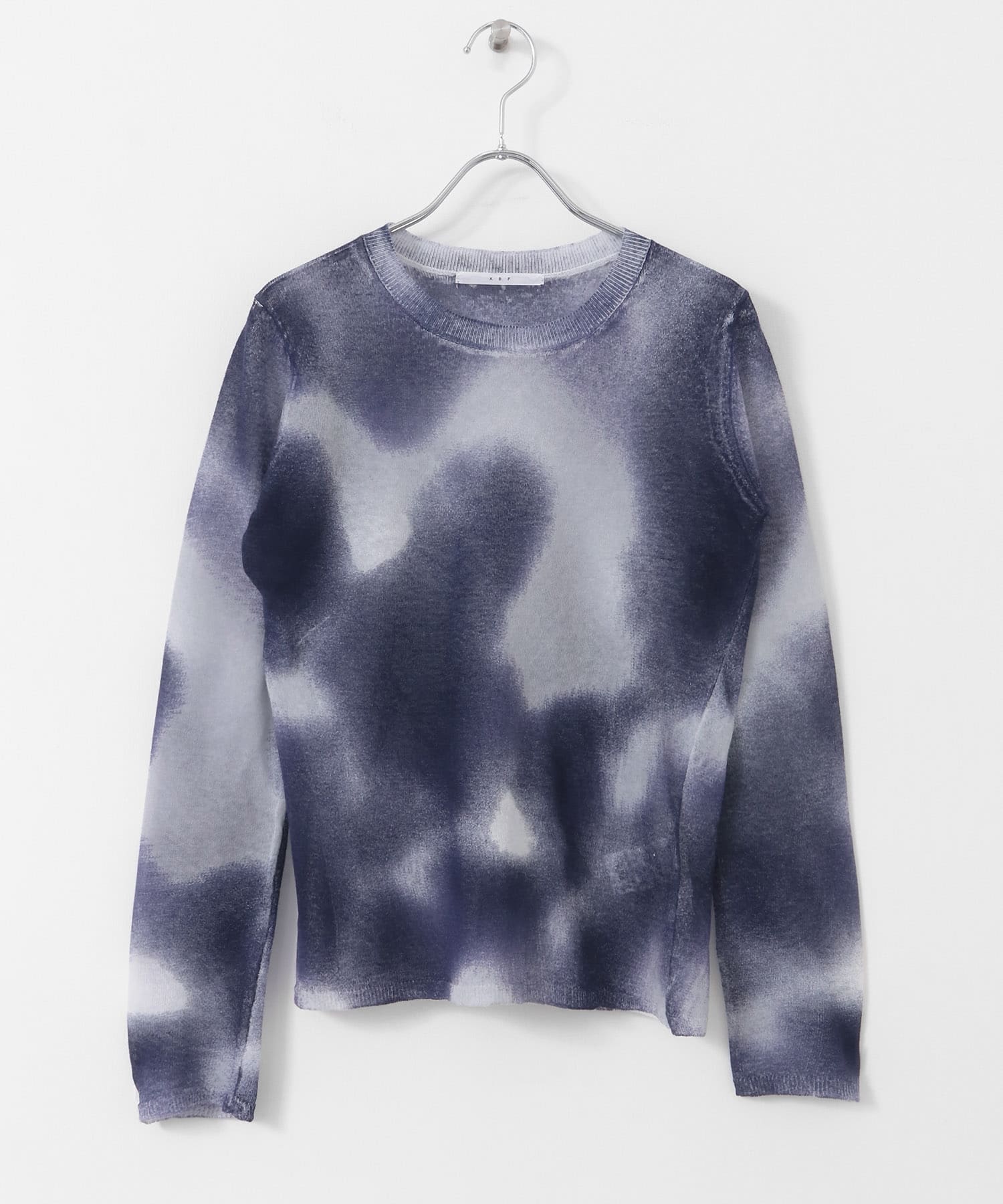 シアーマーブルニット NAVY one
