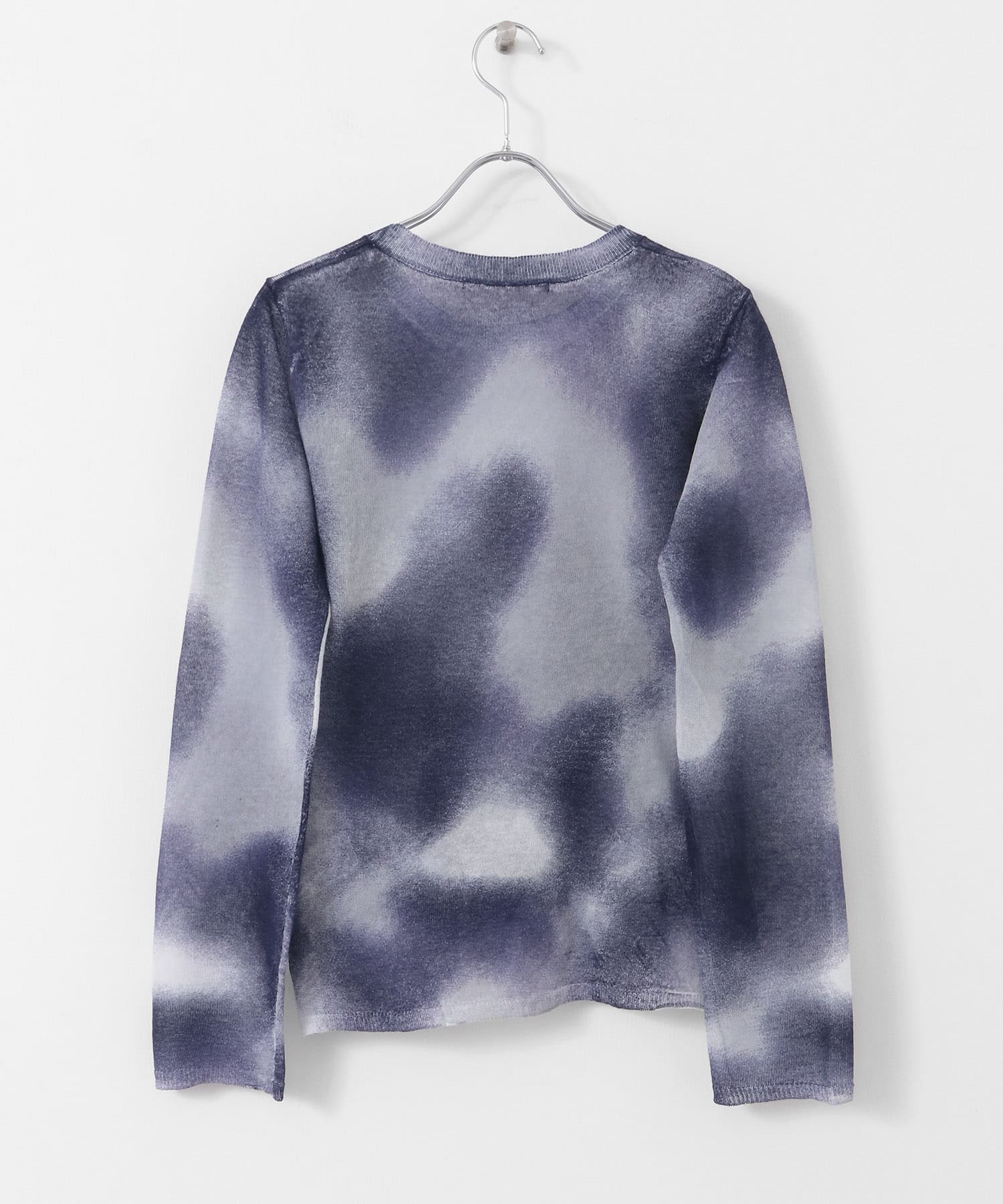 シアーマーブルニット NAVY one
