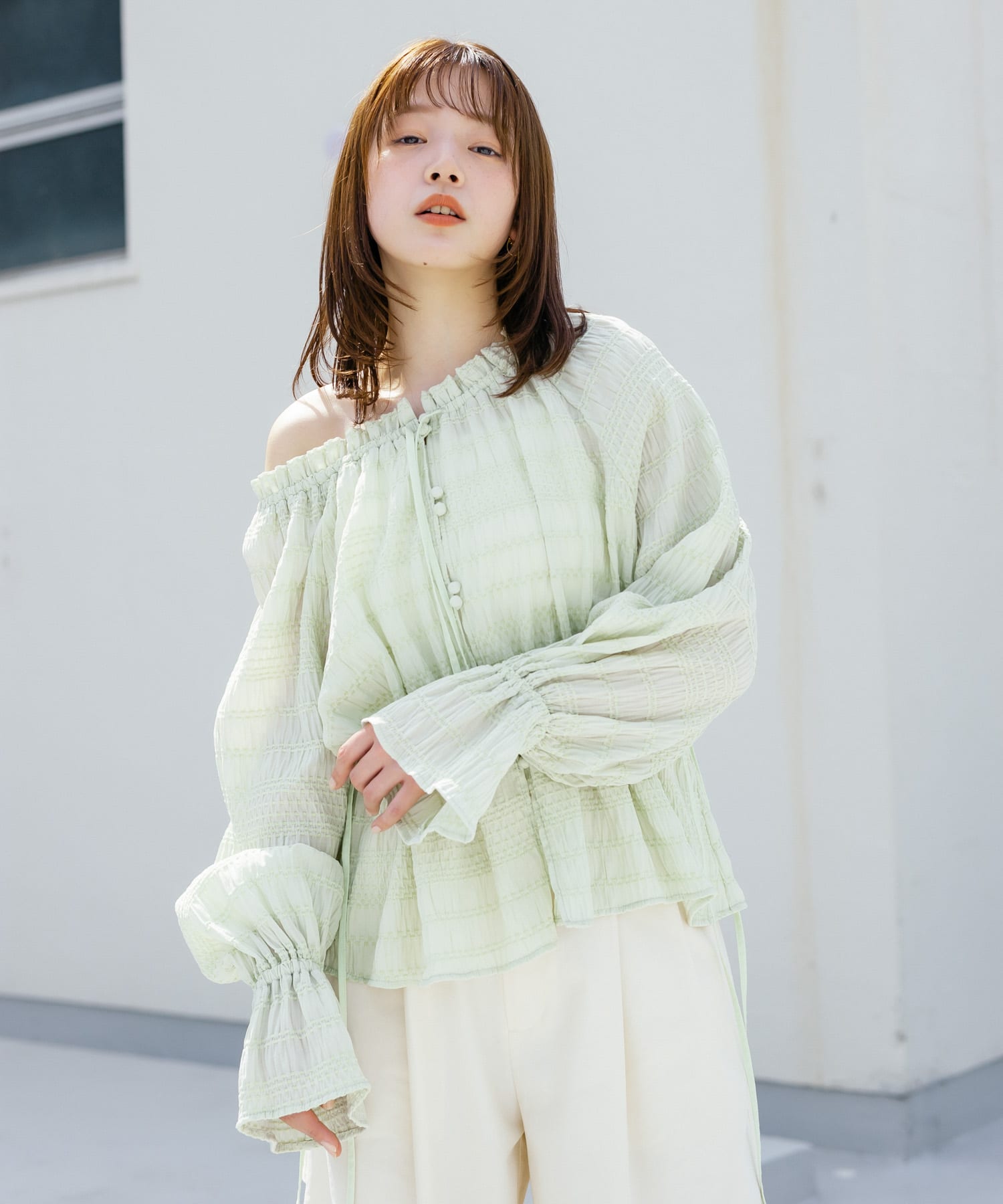 身長：160cm サイズ：one