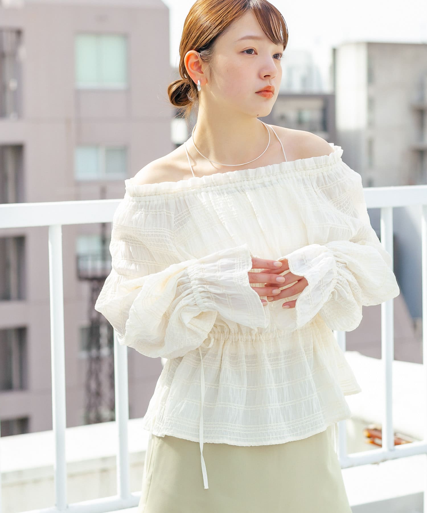 身長：153cm サイズ：one