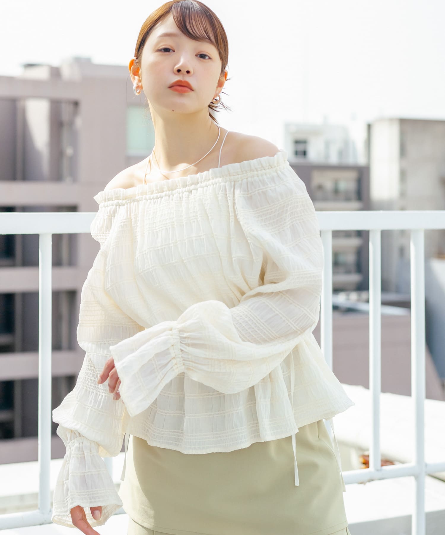 身長：153cm サイズ：one