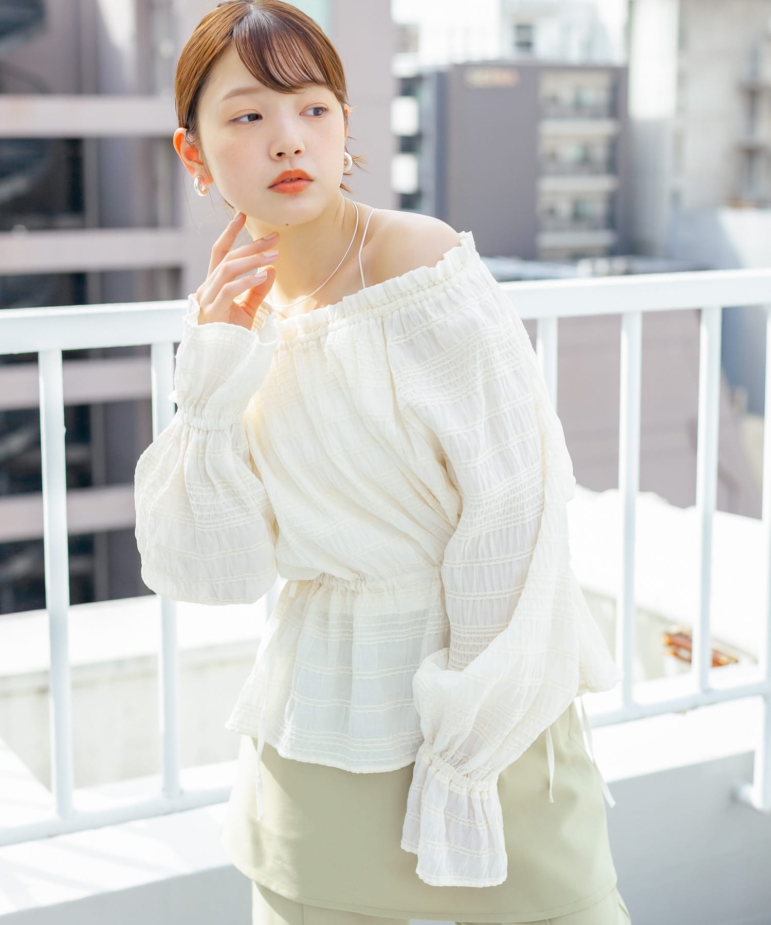 身長：153cm サイズ：one