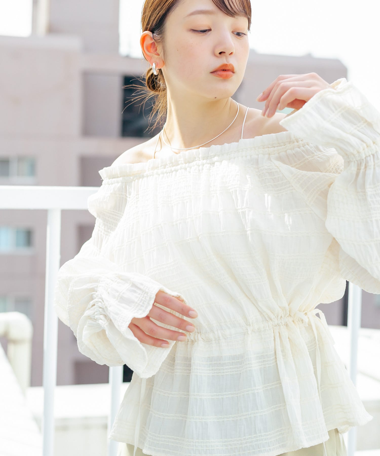 身長：153cm サイズ：one