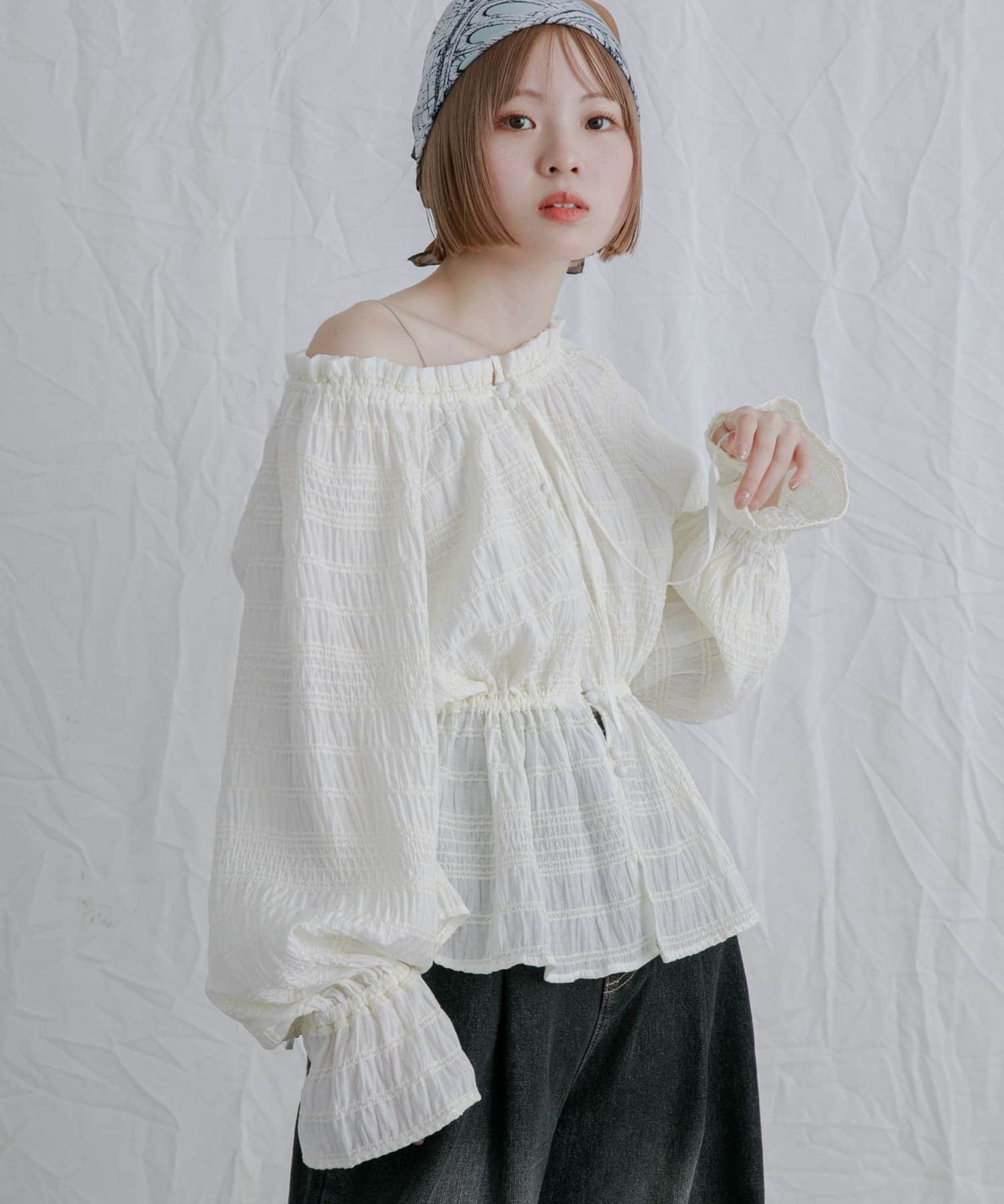身長：153cm サイズ：one