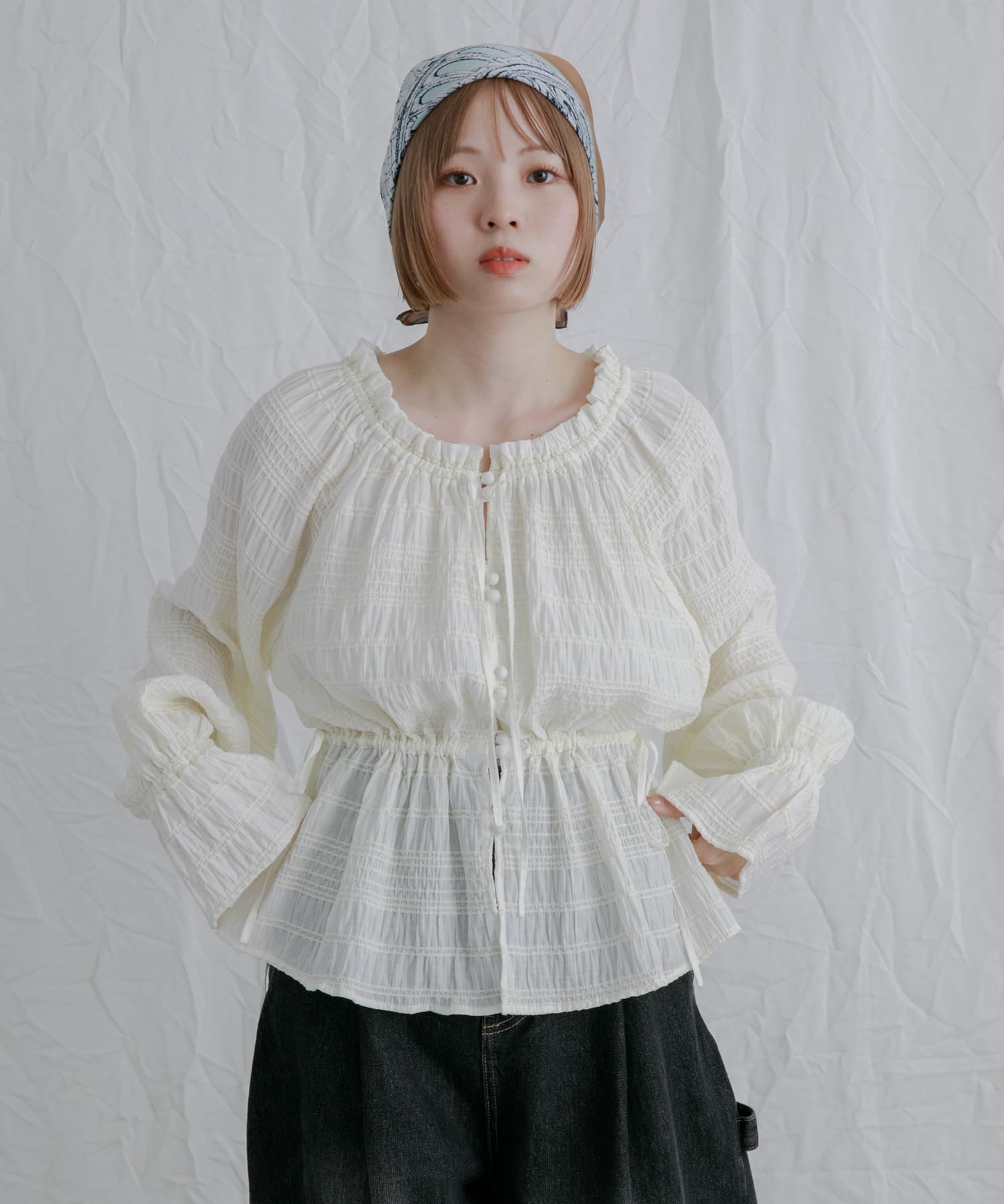 身長：153cm サイズ：one