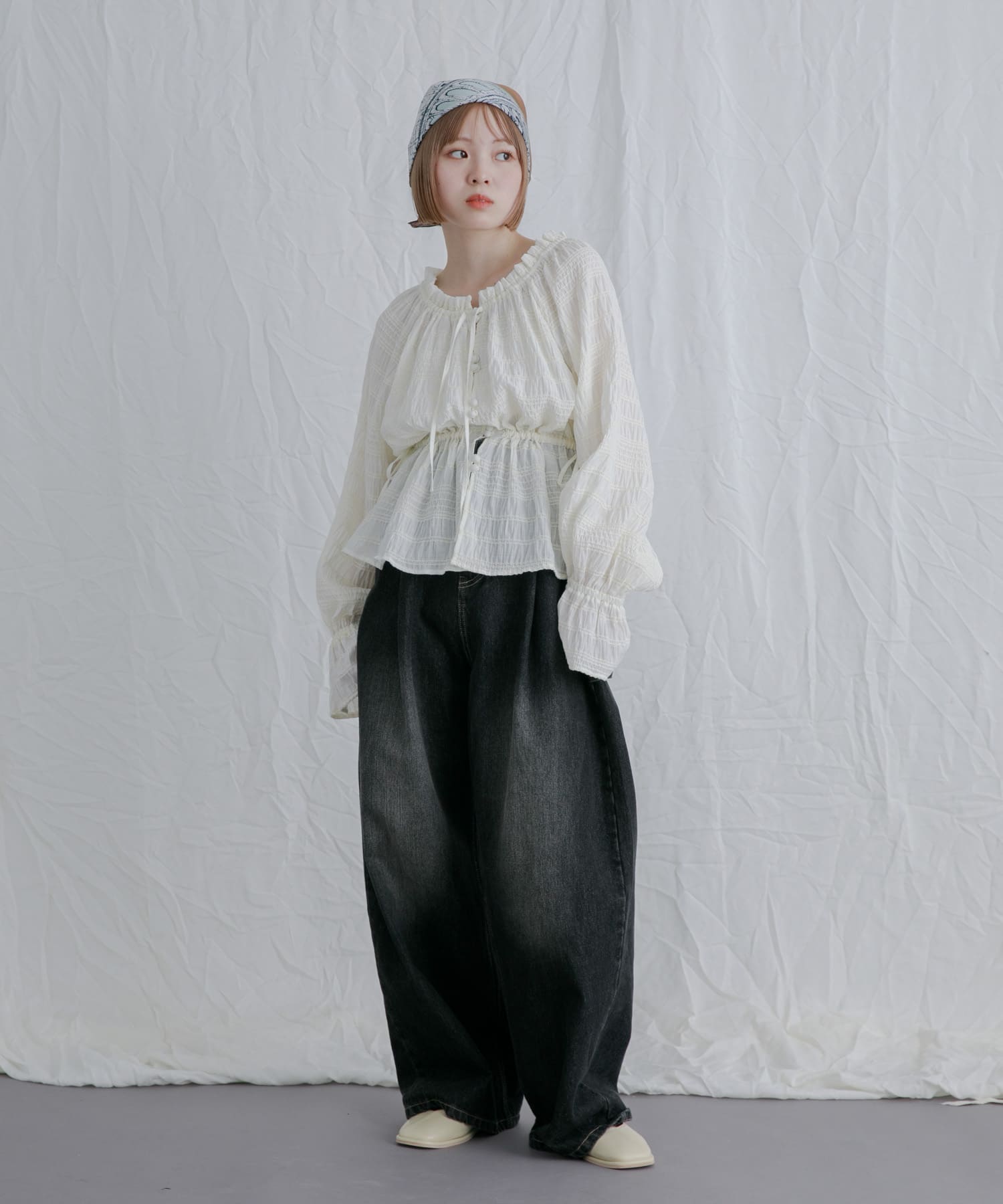 身長：153cm サイズ：one