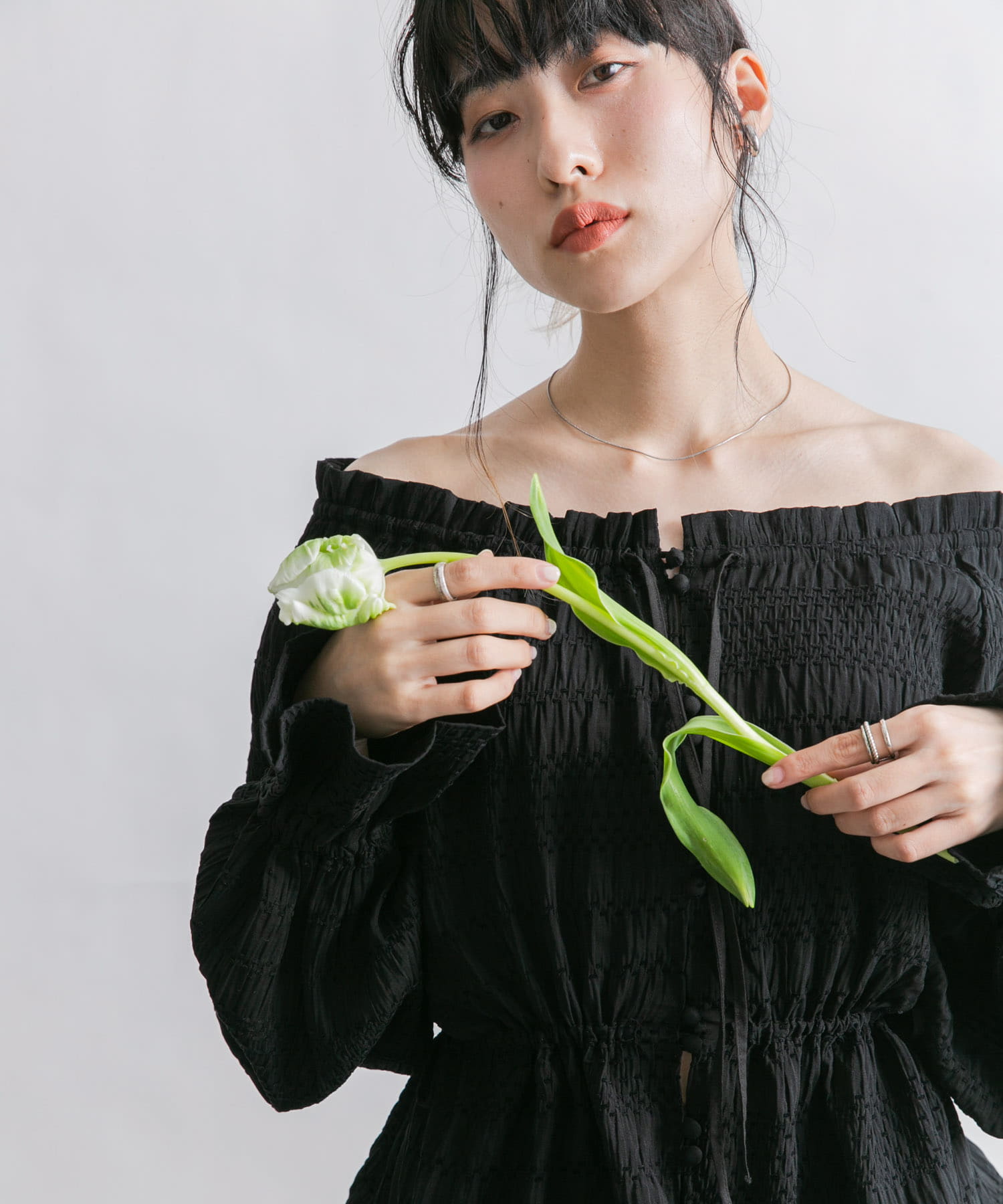 身長：160cm サイズ：one