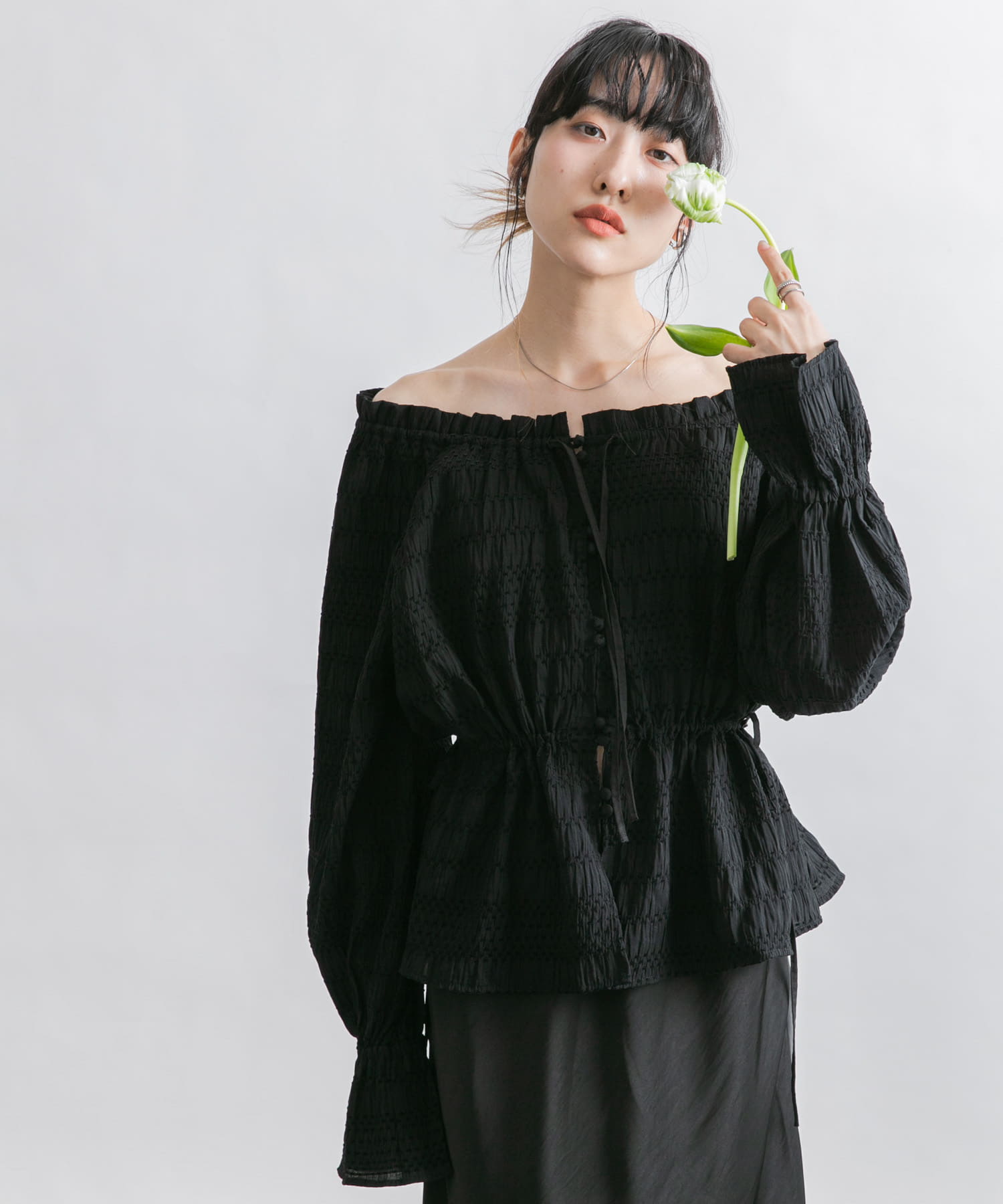 身長：160cm サイズ：one