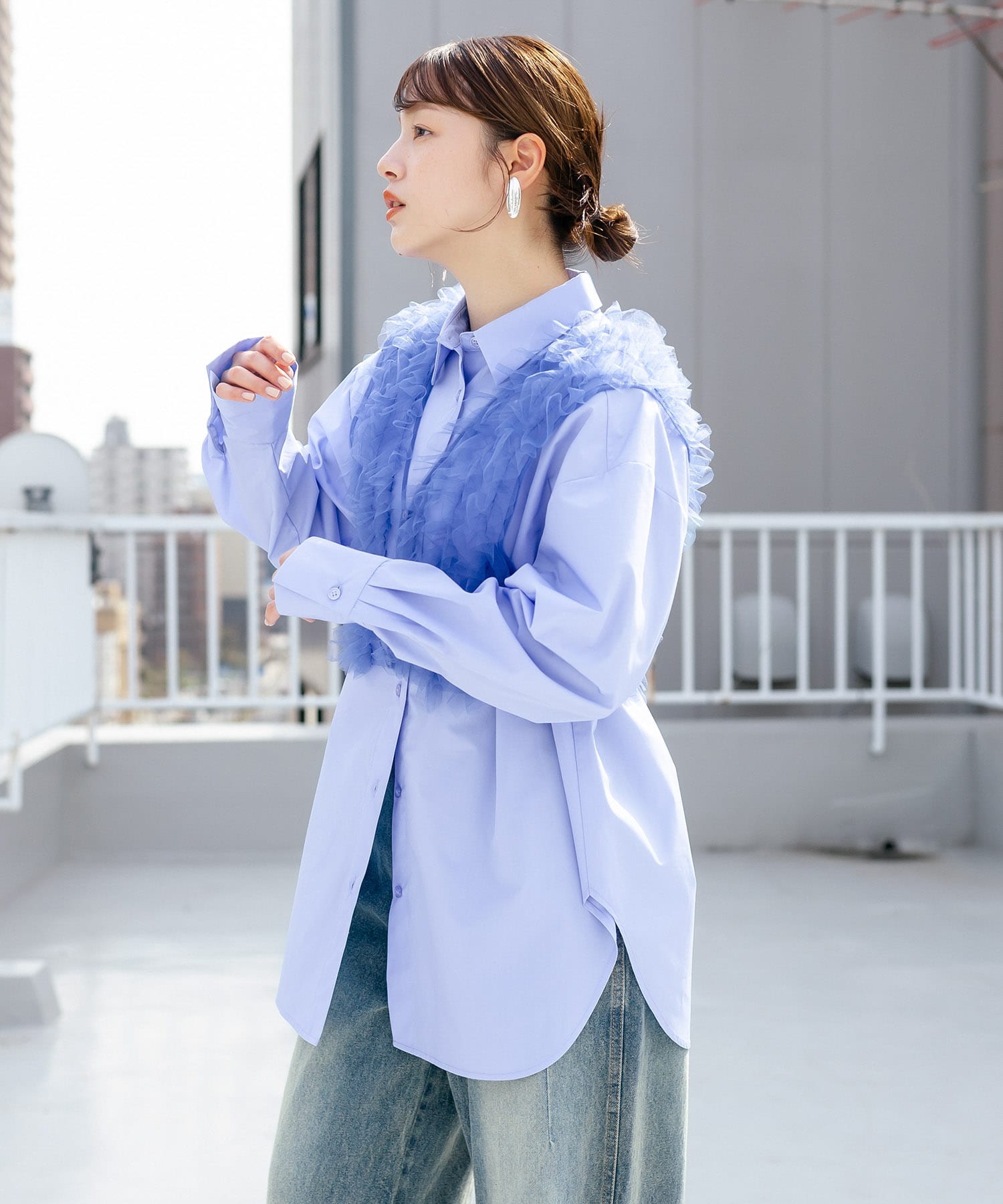 シアーフリルSETシャツ(one BLUE×BLUE): トップス｜URBAN RESEARCH公式