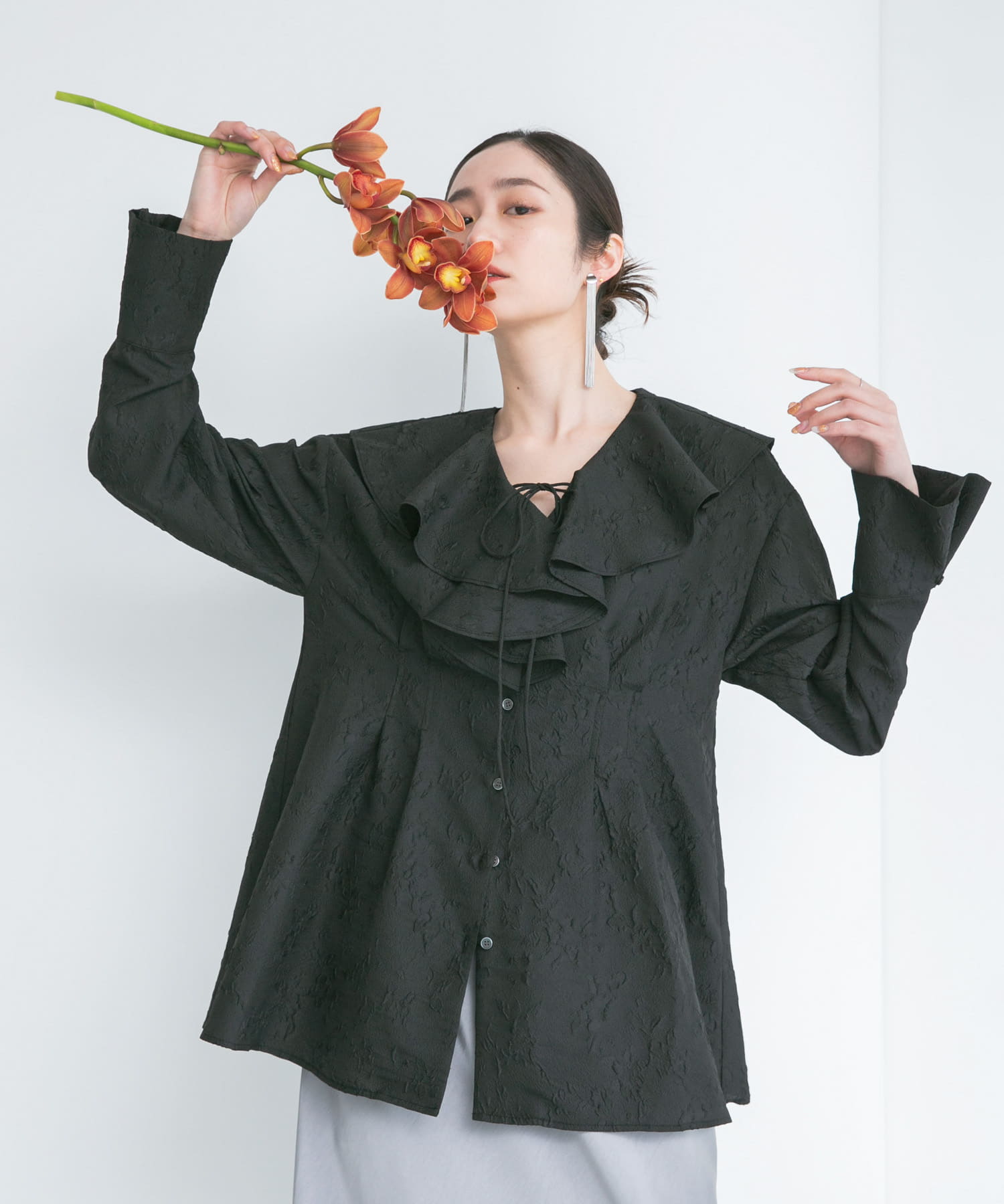 身長：155cm サイズ：one