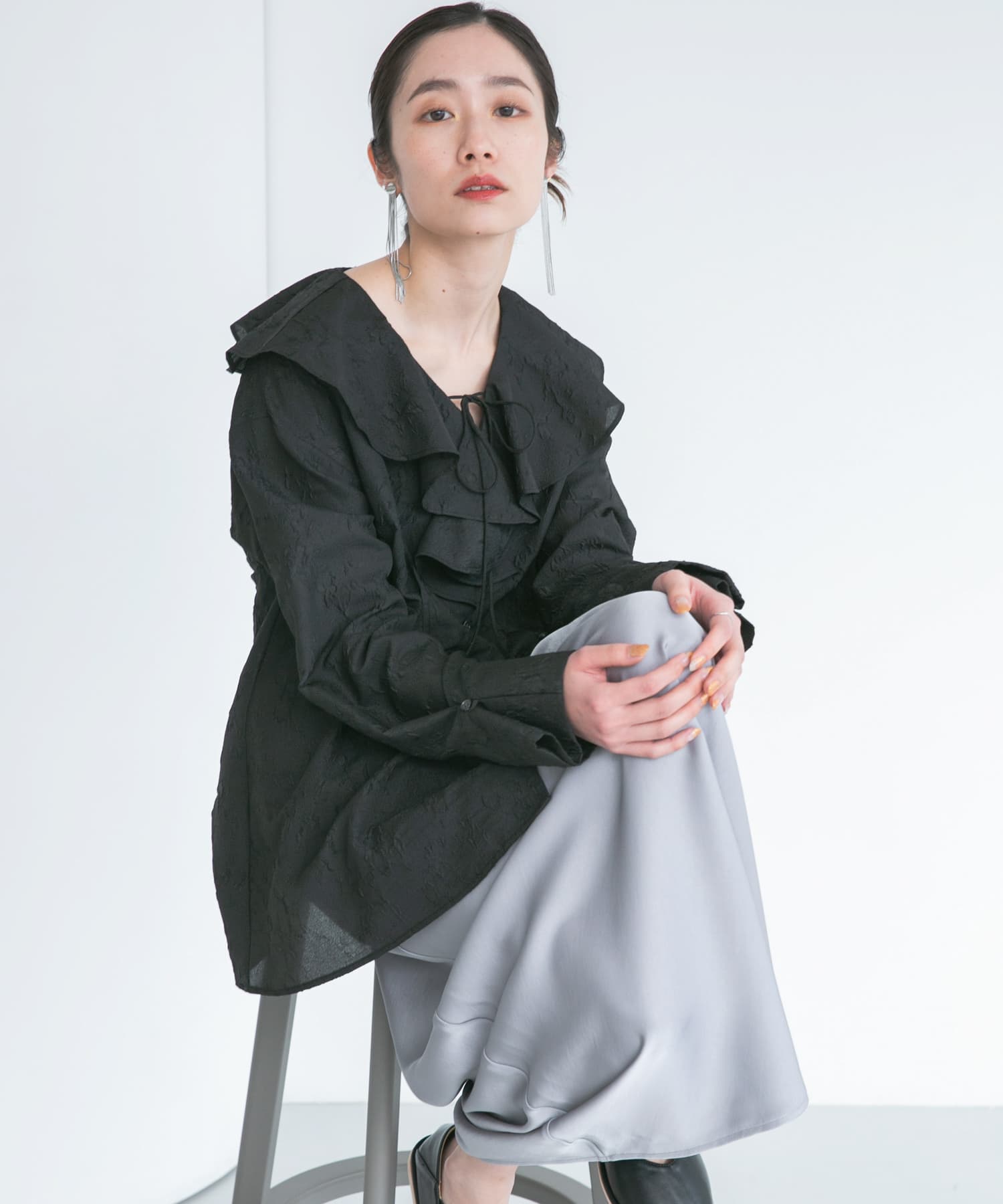 身長：155cm サイズ：one