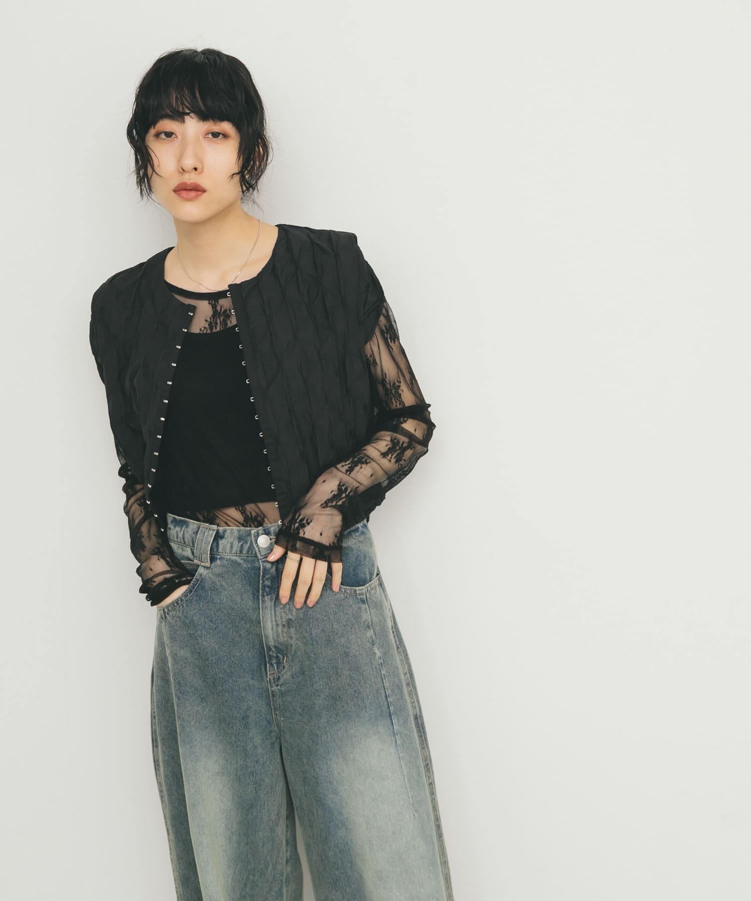 身長：160cm サイズ：one