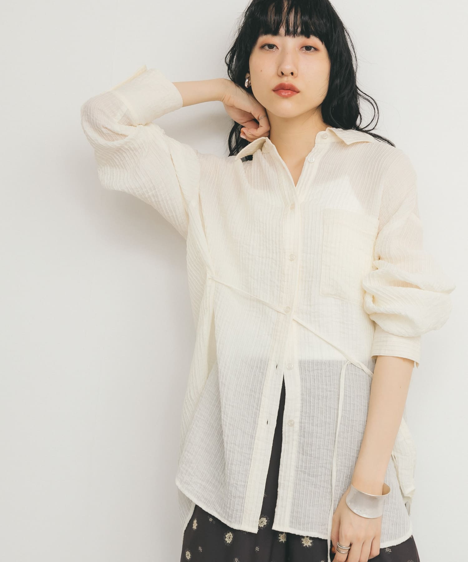 身長：160cm サイズ：one