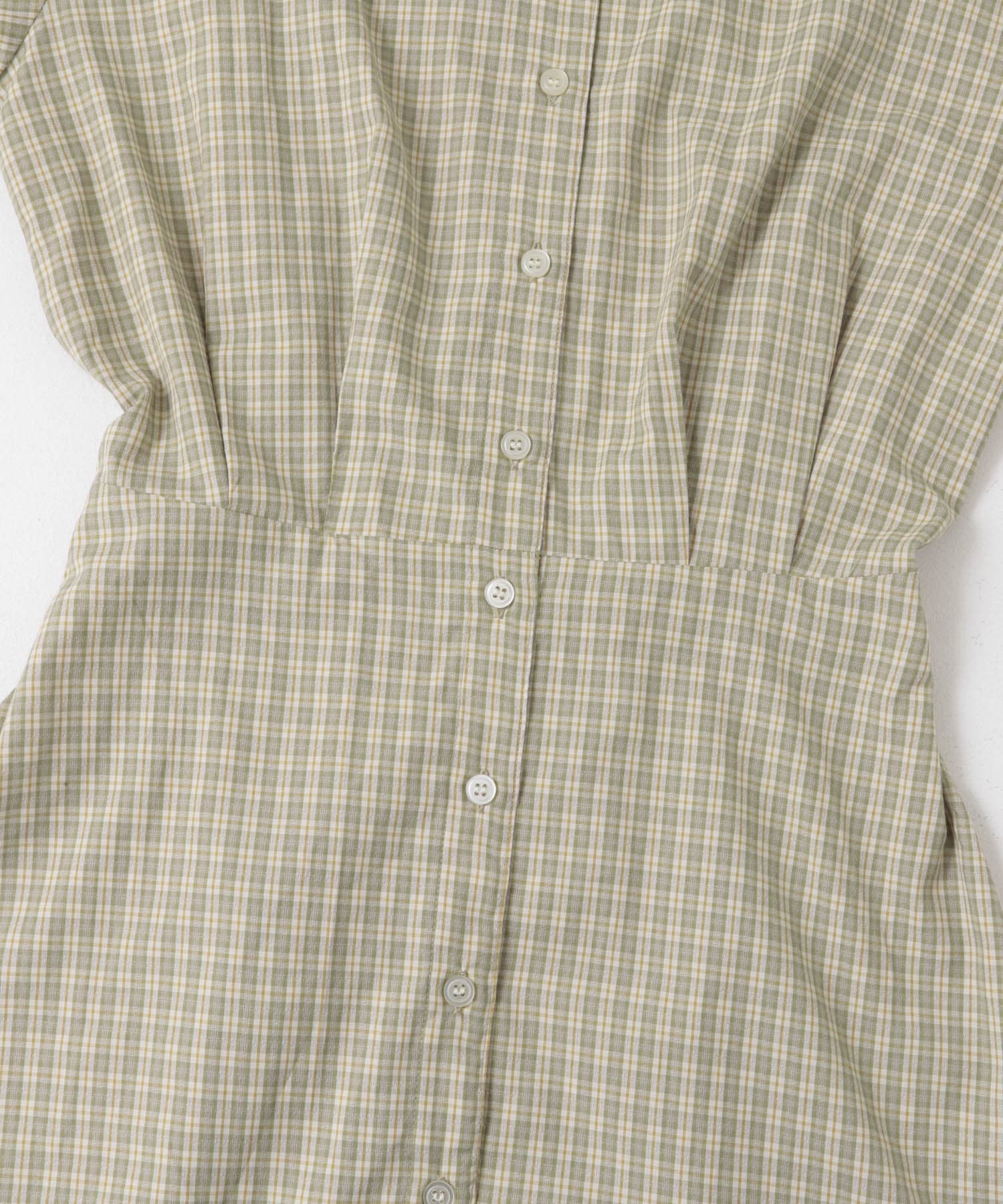 ウエストマークチェックシャツ PISTACHIO one