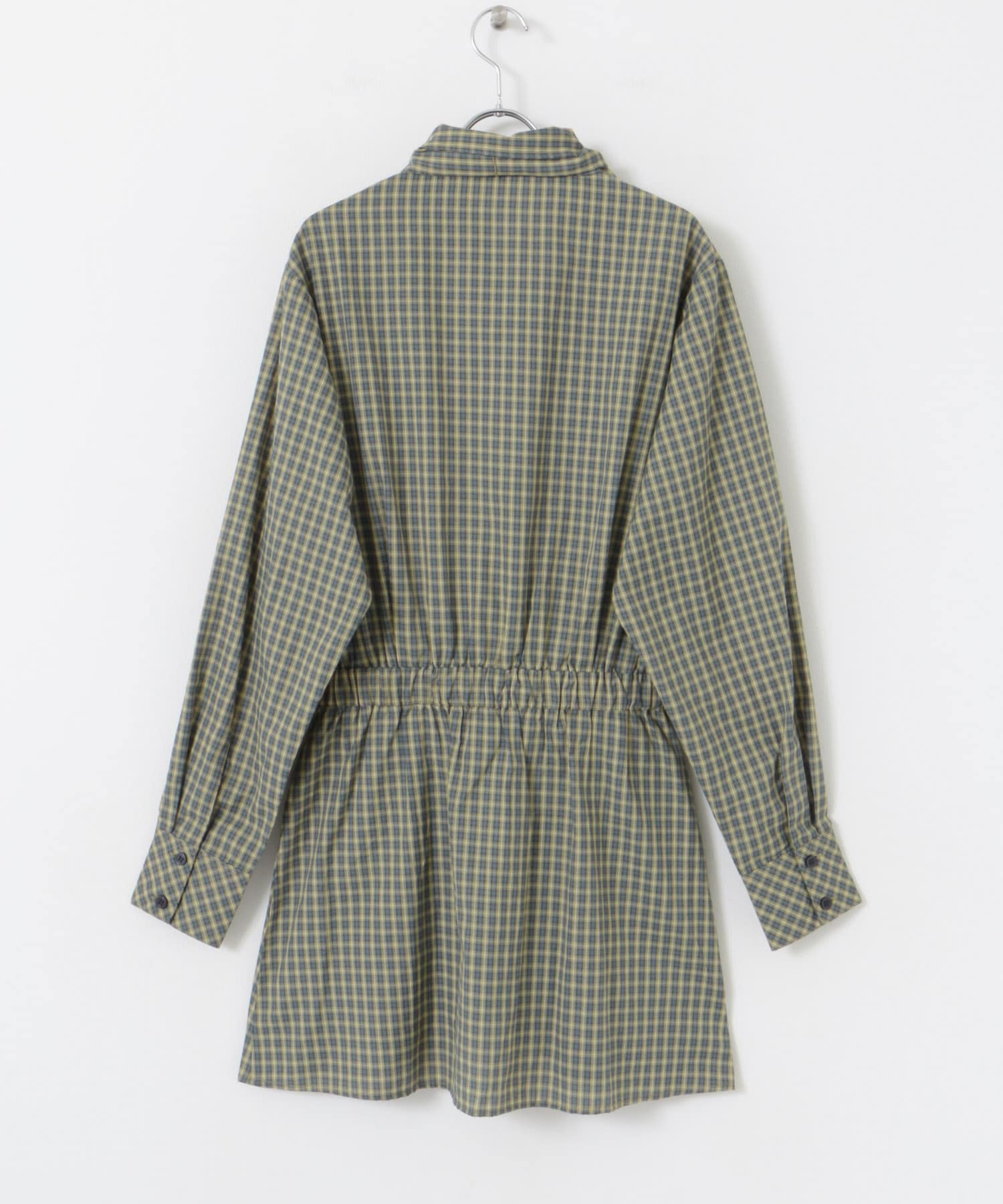 ウエストマークチェックシャツ BLUEGREEN one