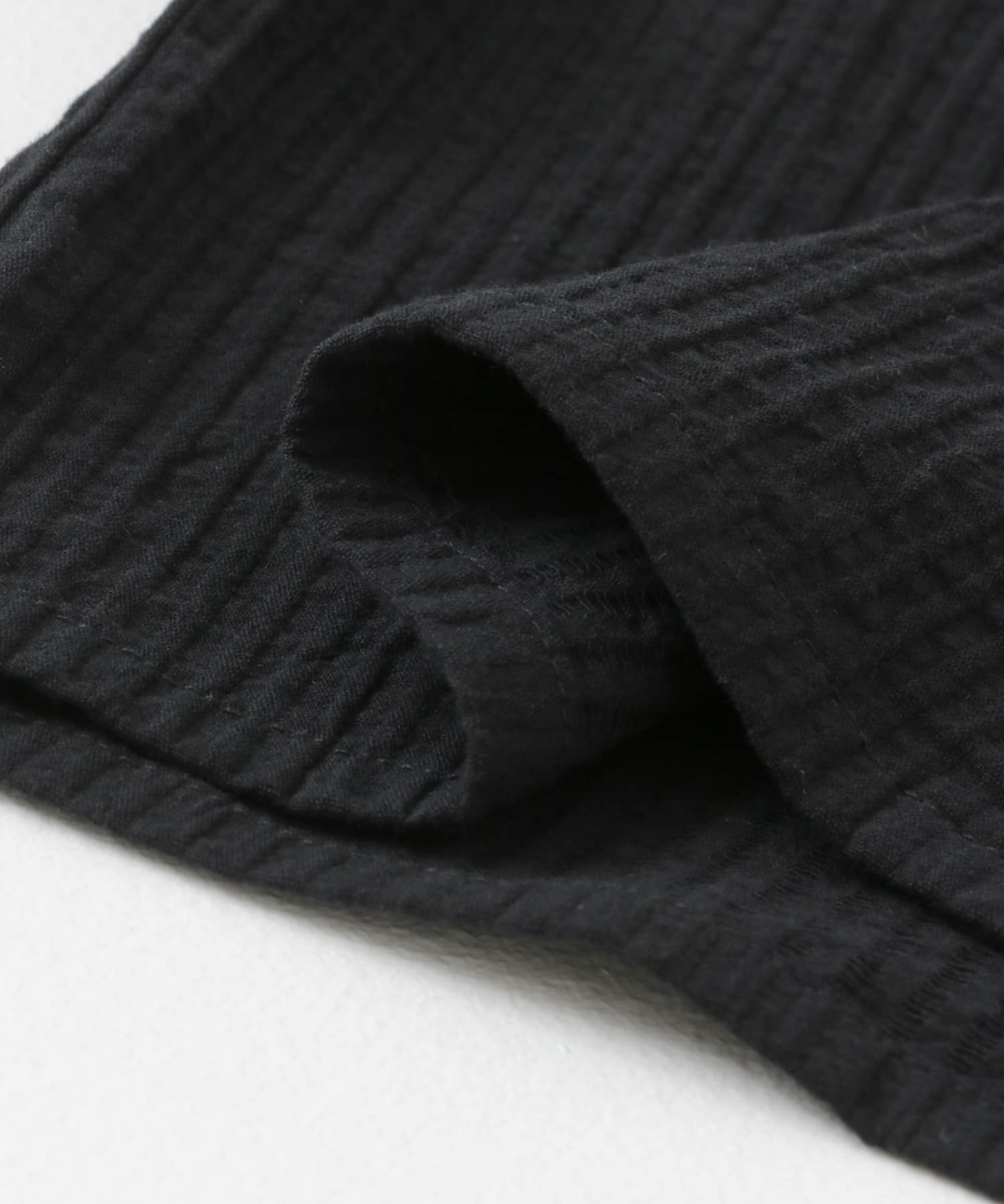 ワイドカラークロップドブラウス BLACK one