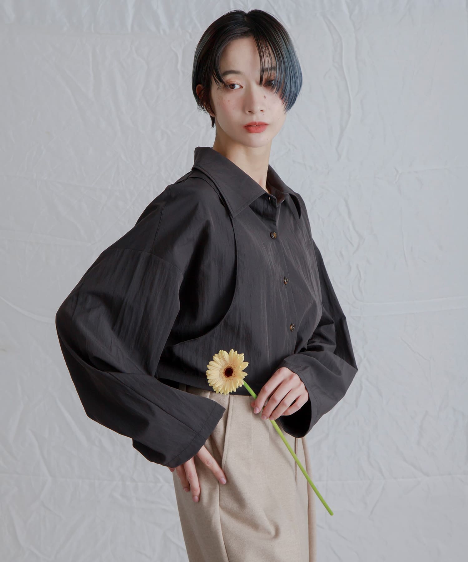 身長：159cm サイズ：one