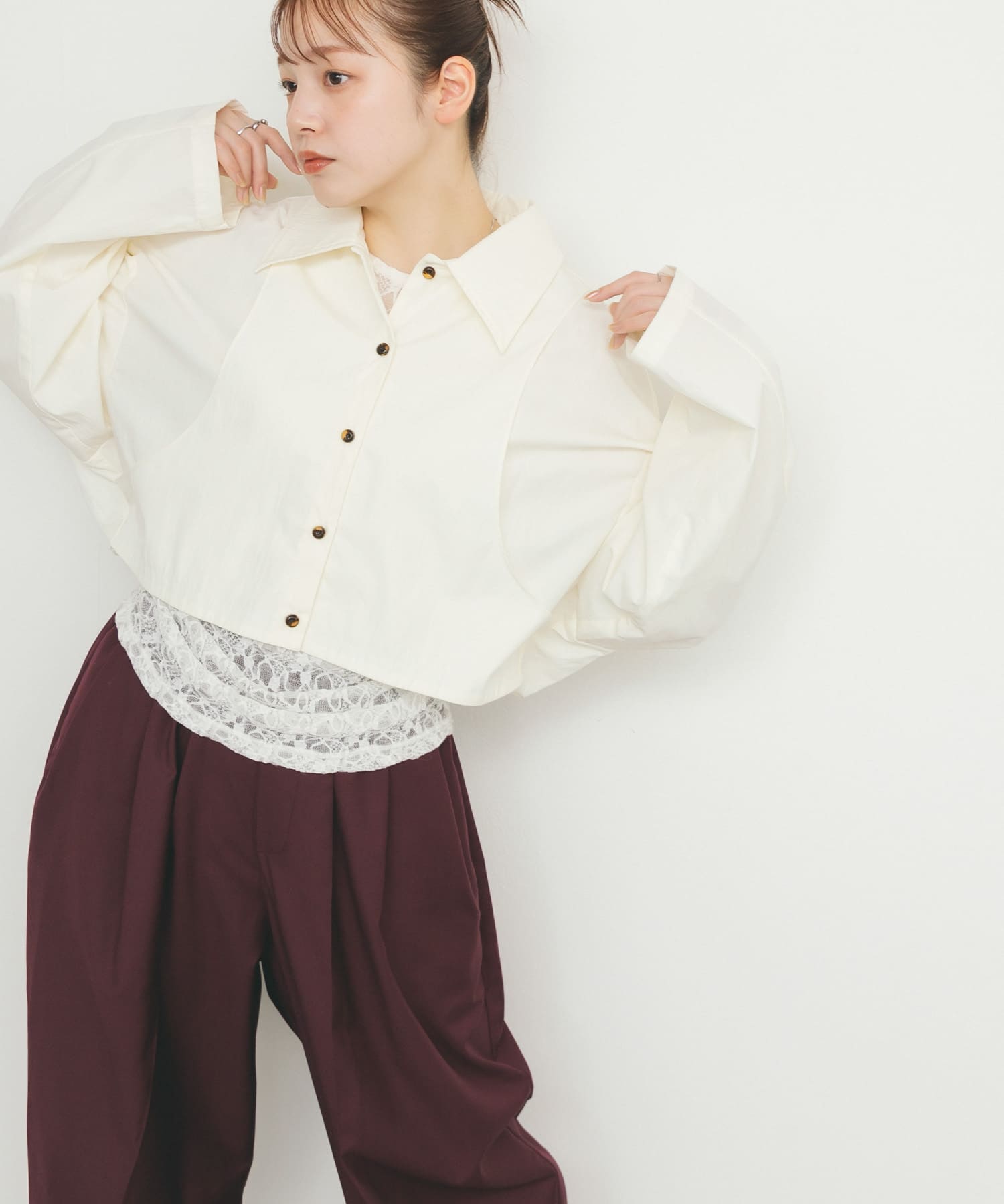 身長：160cm サイズ：one