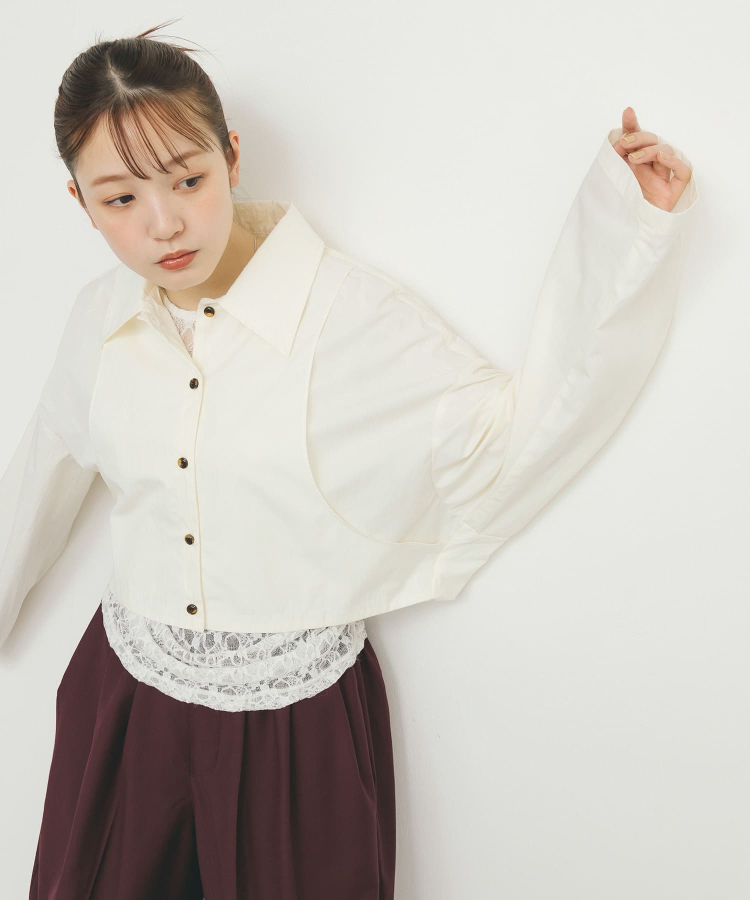 身長：160cm サイズ：one